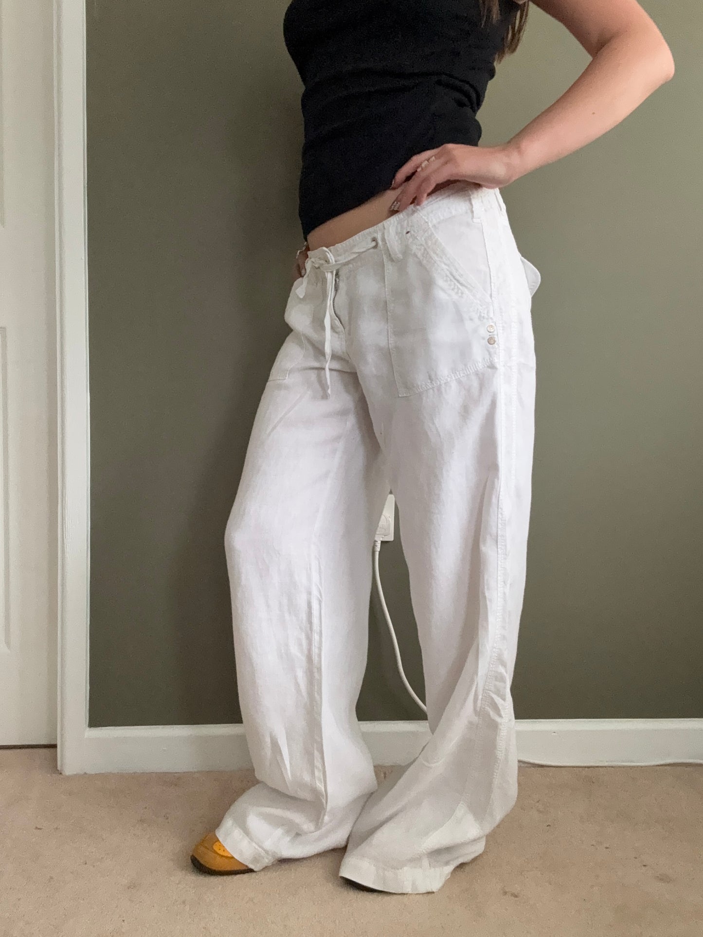 Y2K Linen Trousers (UK10)