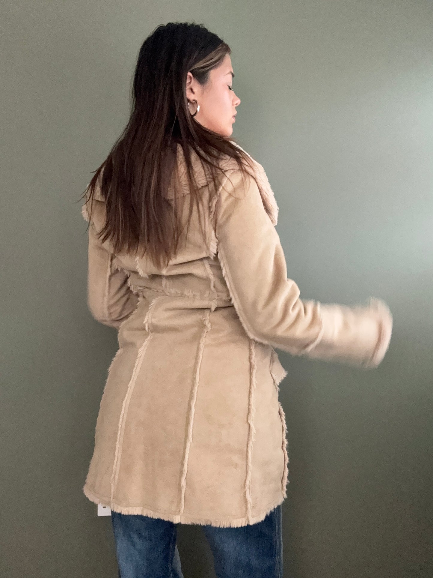 DKNY Faux Fur Jacket (S)