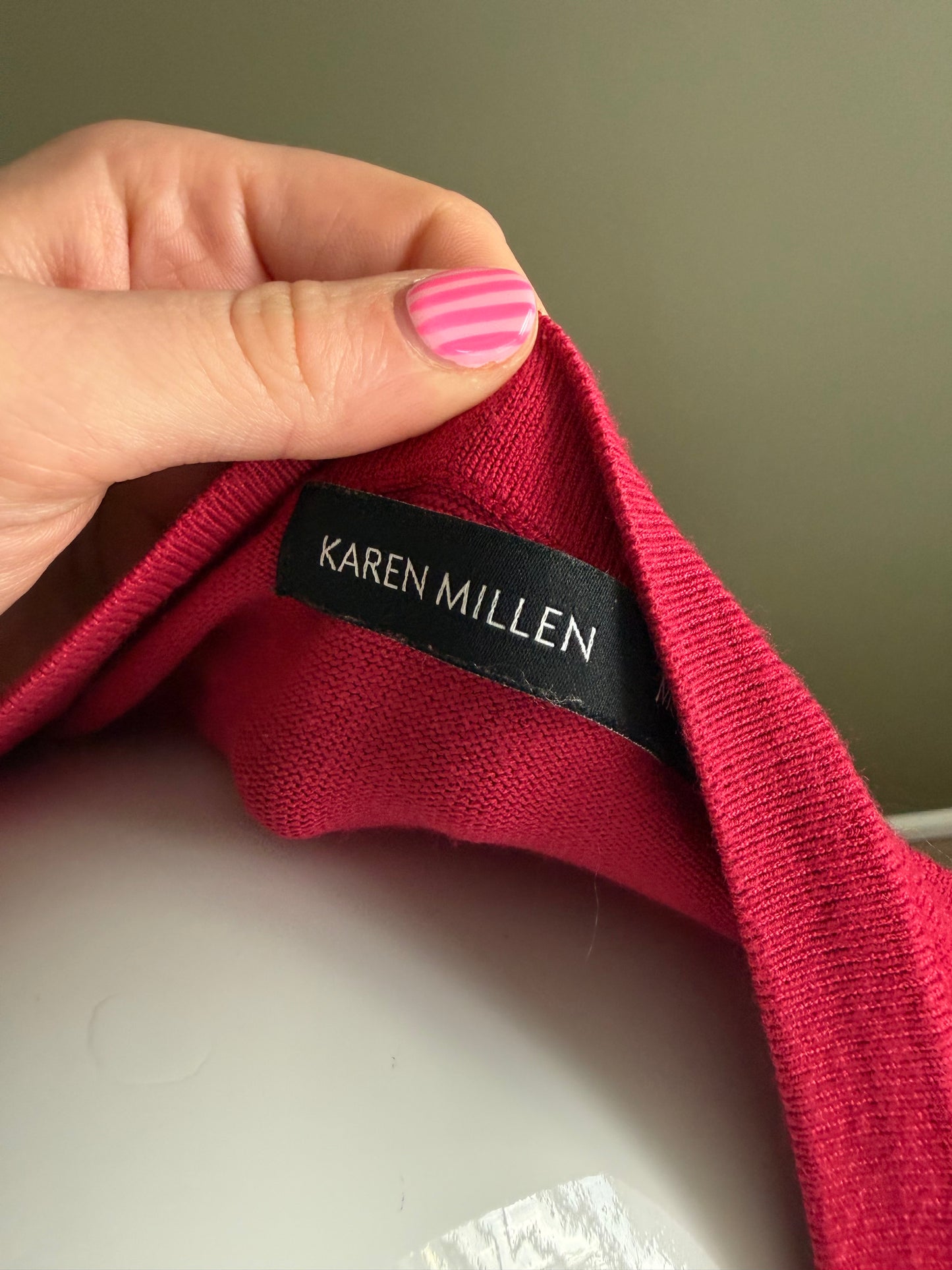 Karen Millen Hook And Eye Cardigan (M)