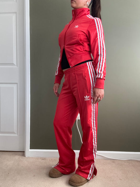 Red Adidas Tracksuit (UK8)
