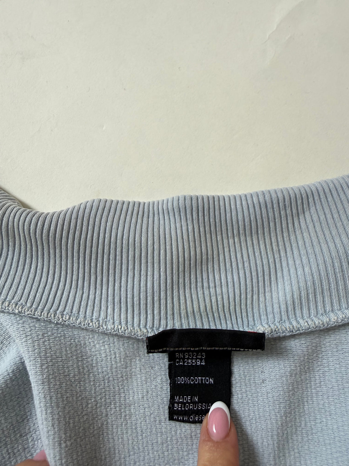 Diesel Baby Blue Zip Jumper (S)