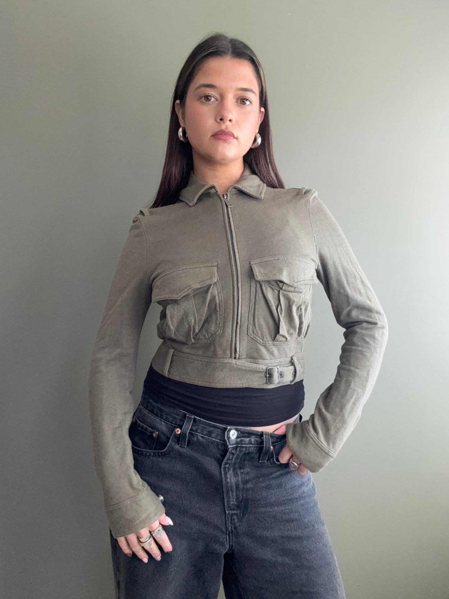 Cropped Diesel Cargo Jumper (XS)