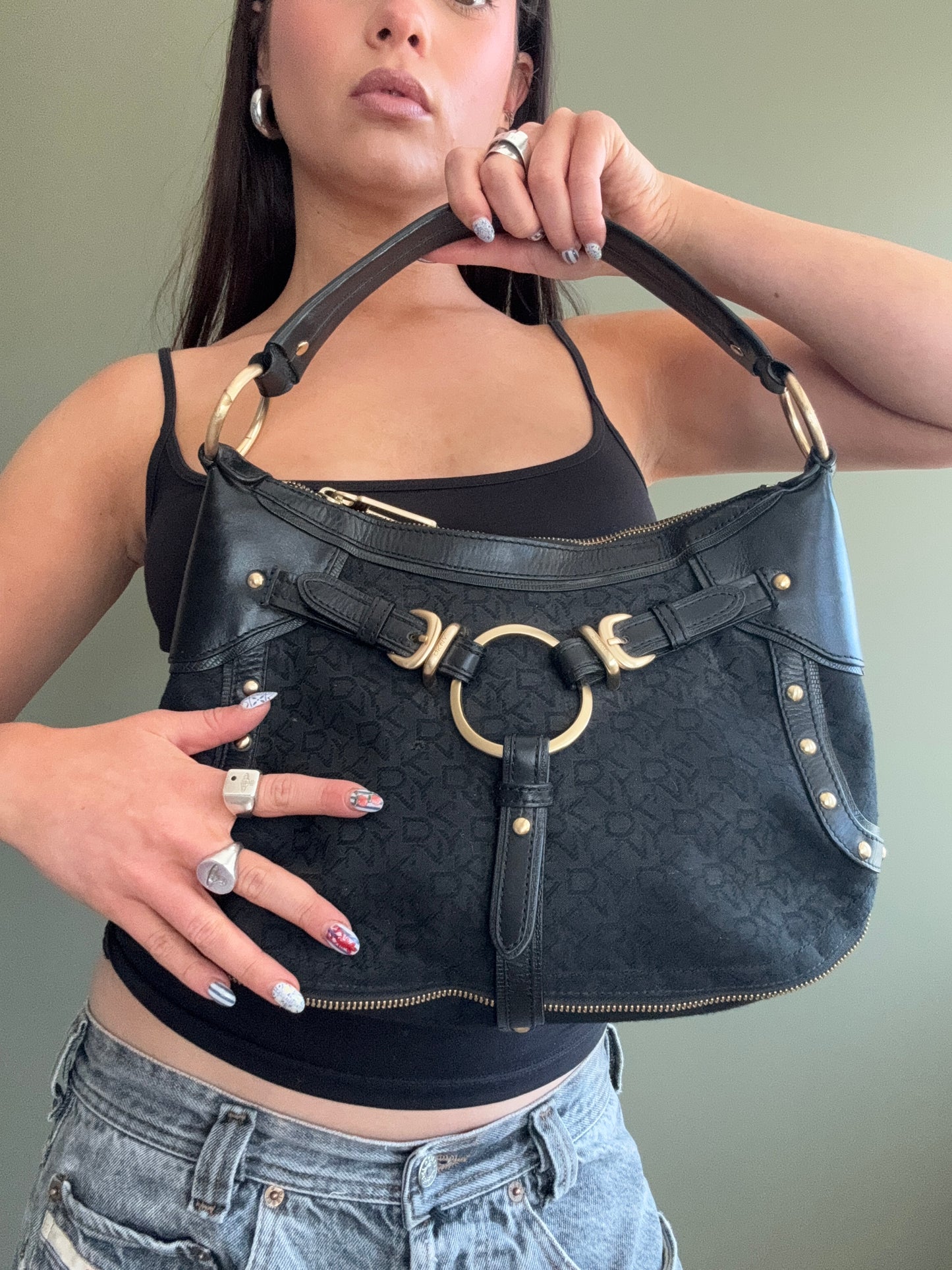 DKNY Buckle Shoulder Bag
