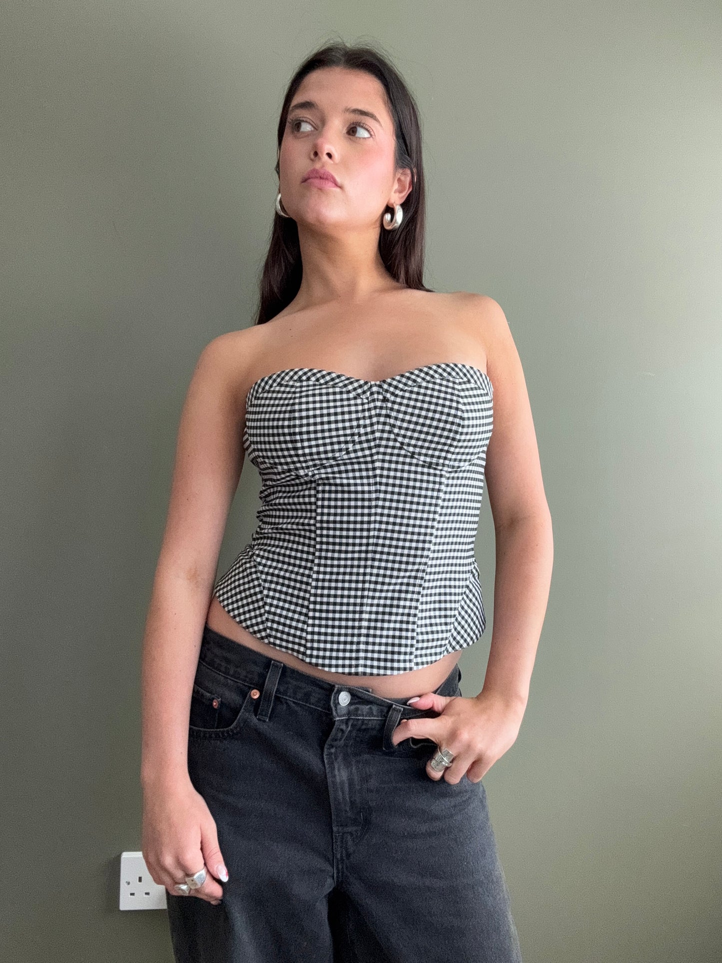 Gingham Bandeau Top (UK12)