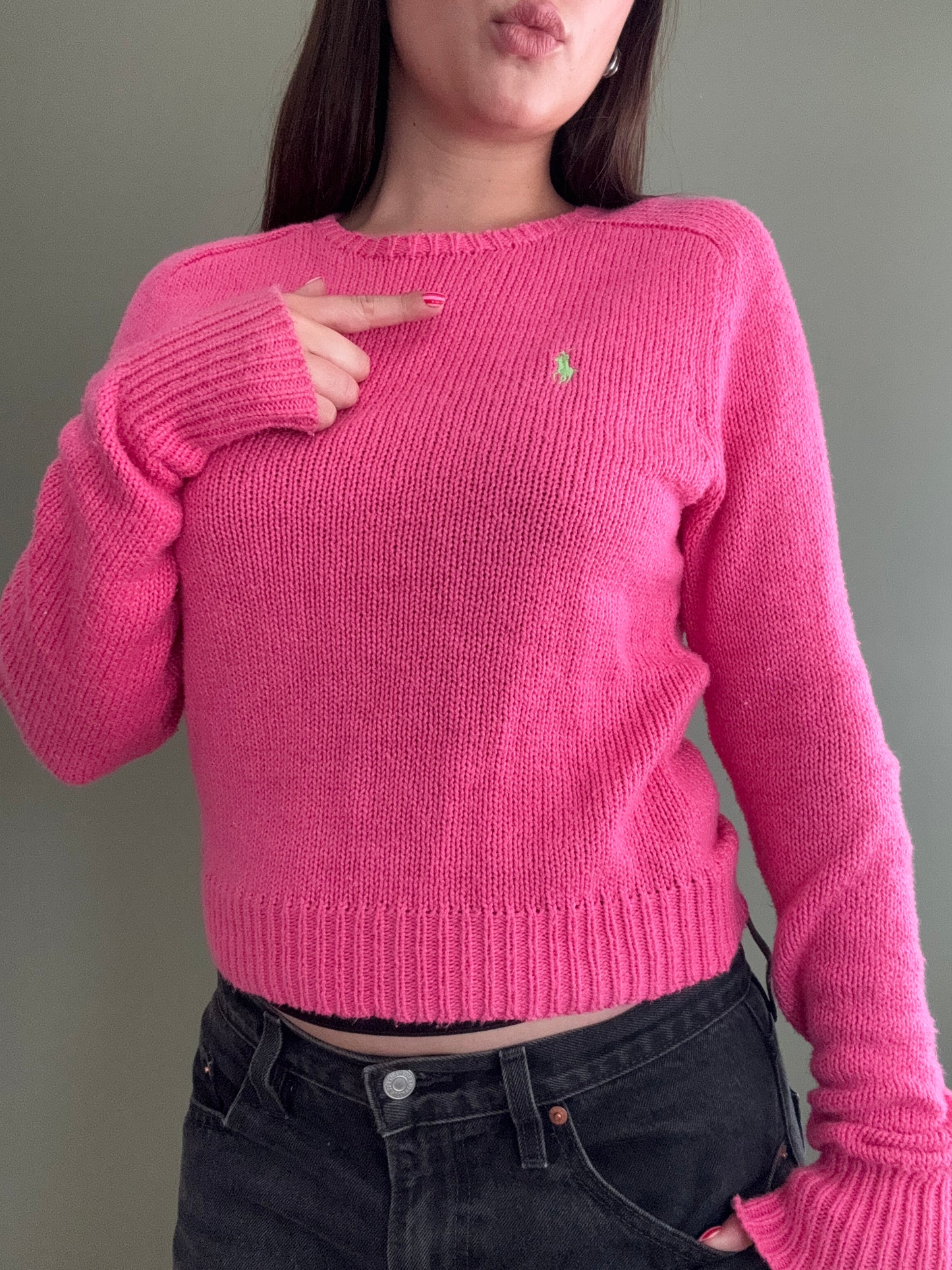 Ralph Lauren Pink Knit Jumper (S)