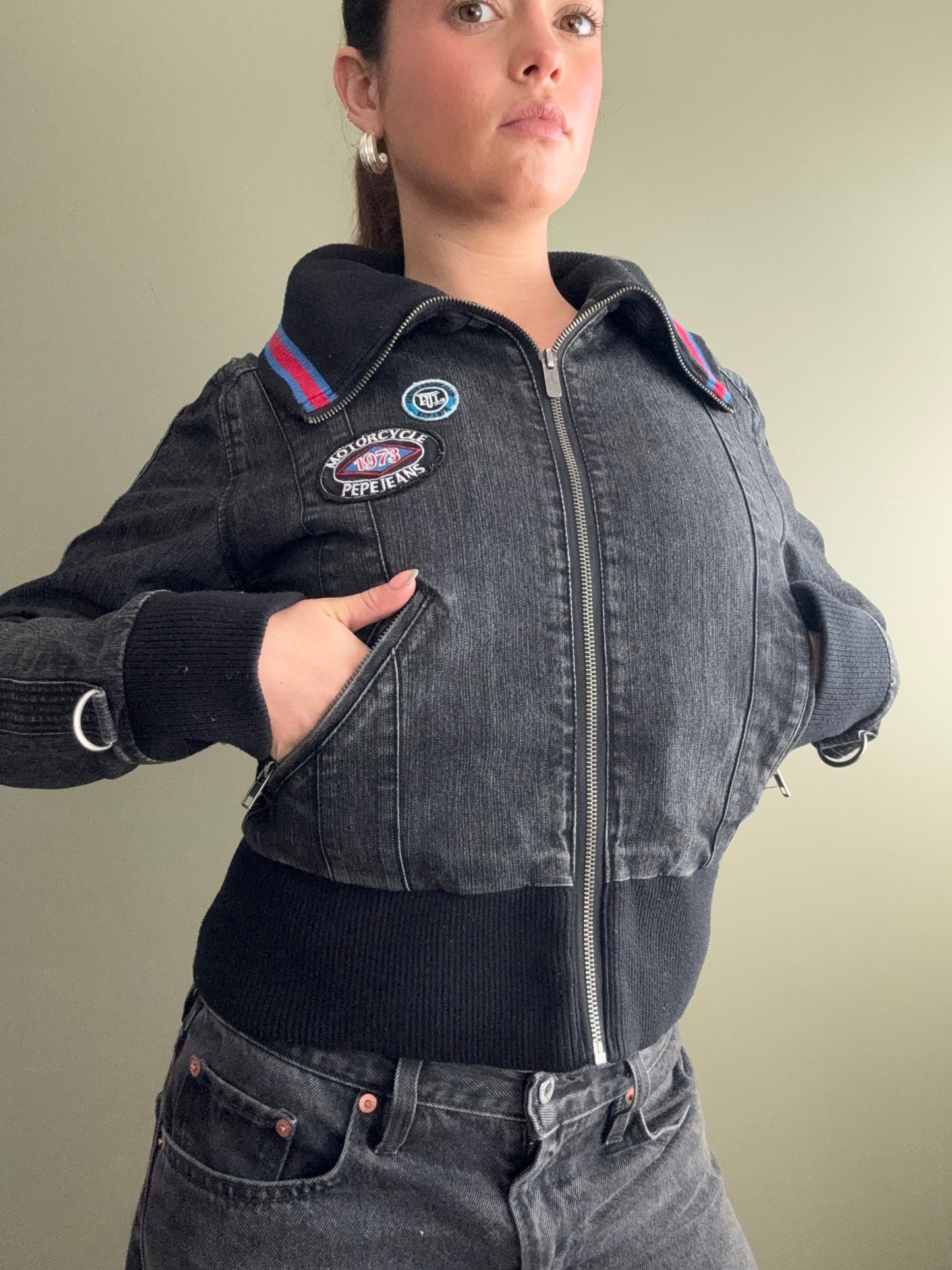 Pepe Jeans Denim Bomber Jacket (M)