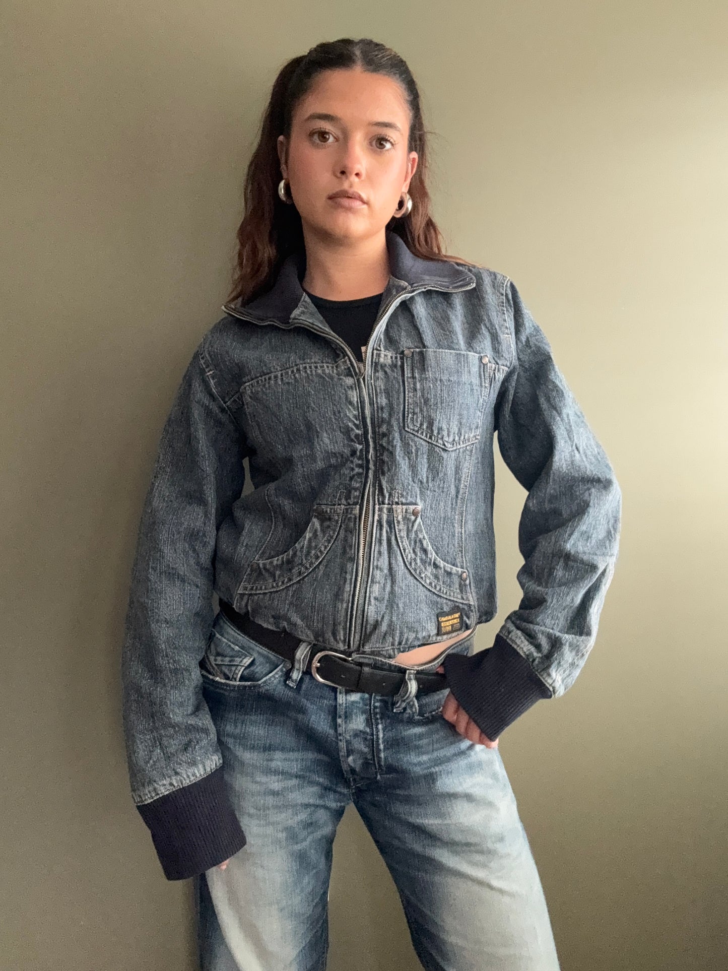 Denim Bomber Jacket (XL)