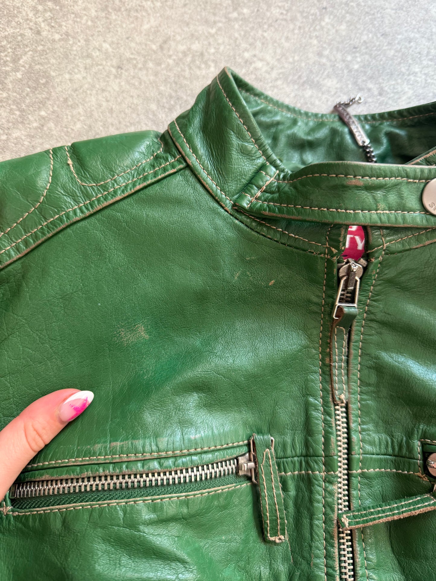 Miss Sixty Leather Biker Jacket (S)