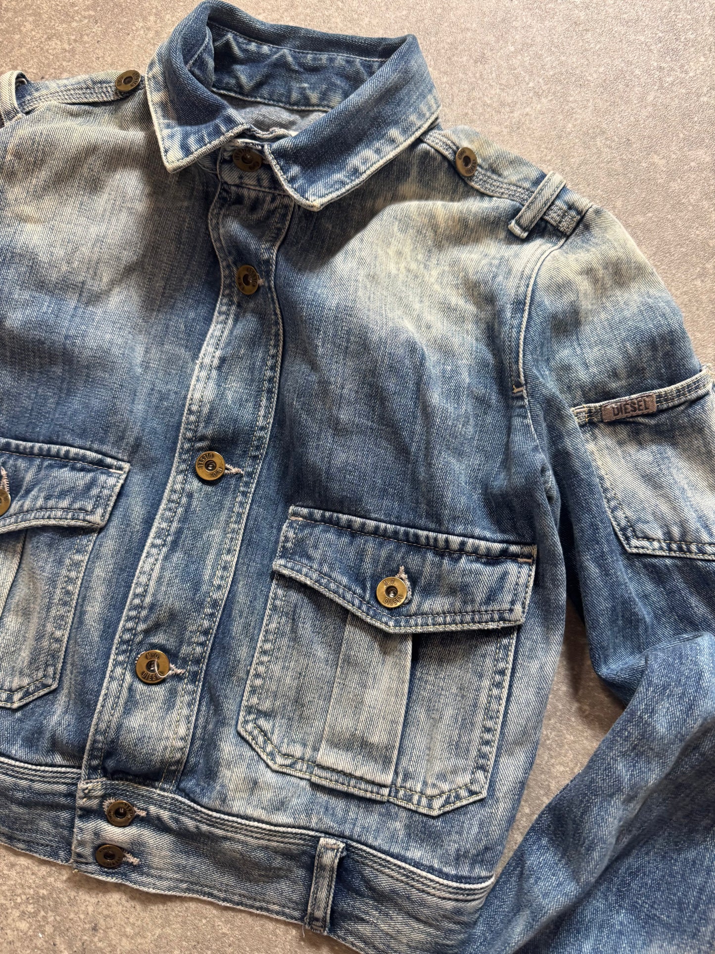 Diesel Distressed Denim Jacket (M)