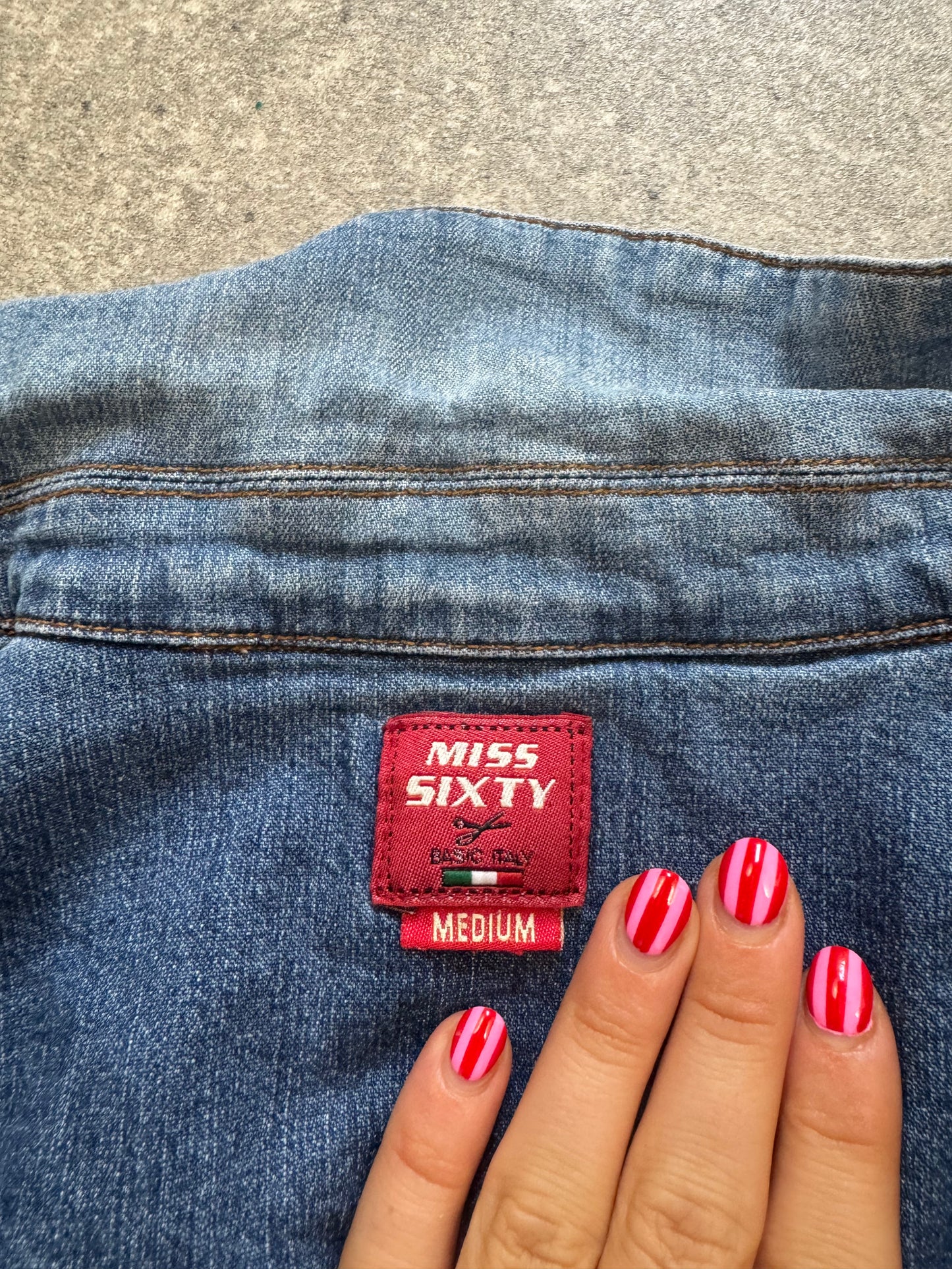 Miss Sixty Denim Zip Top (M)