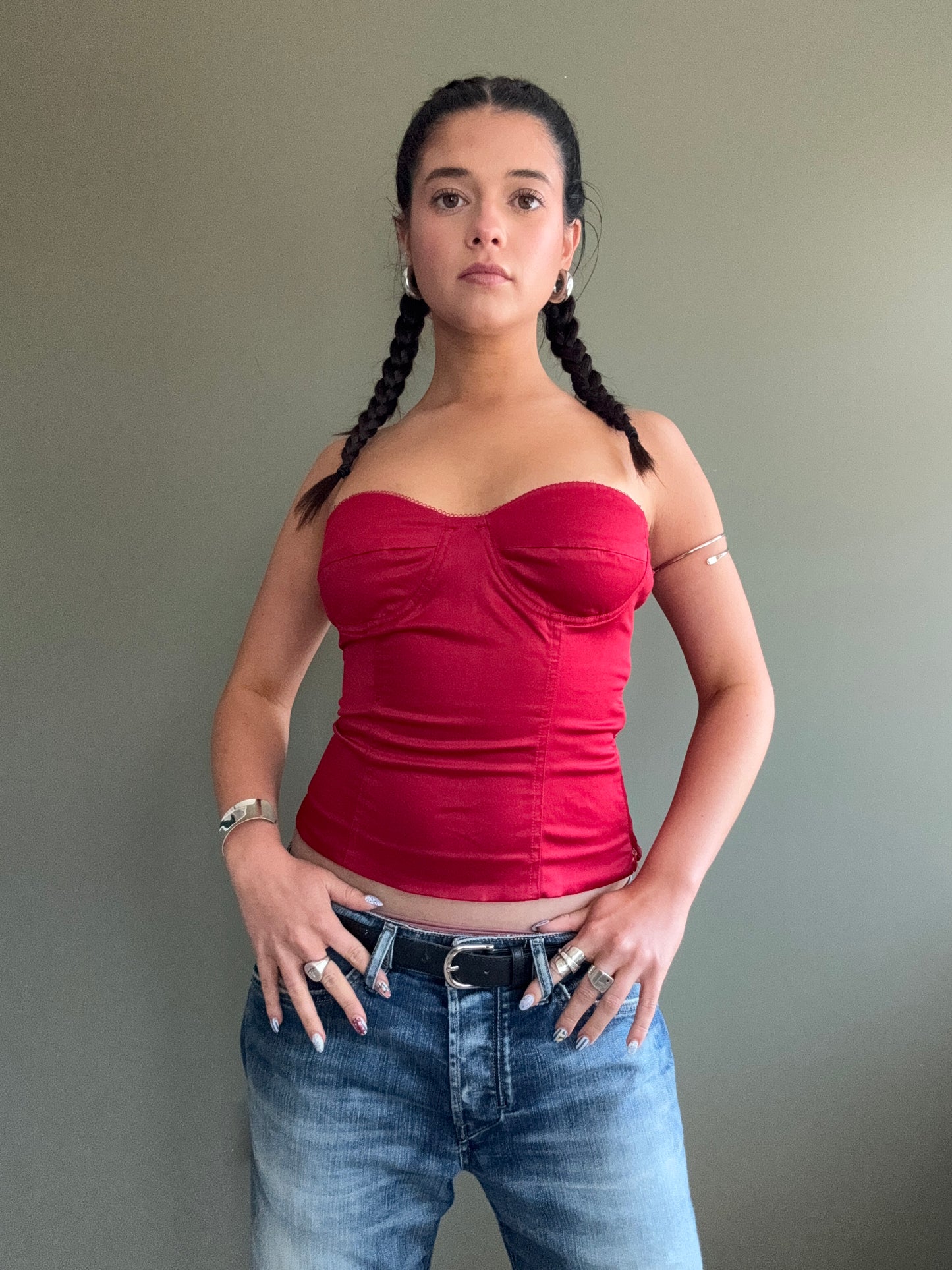 Red Bandeau Top (UK8)