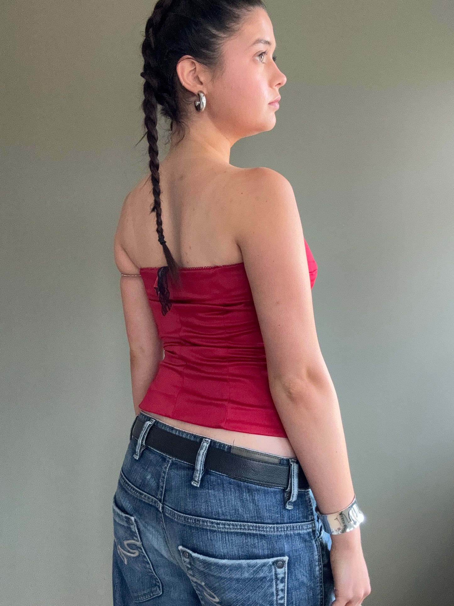Red Bandeau Top (UK8)