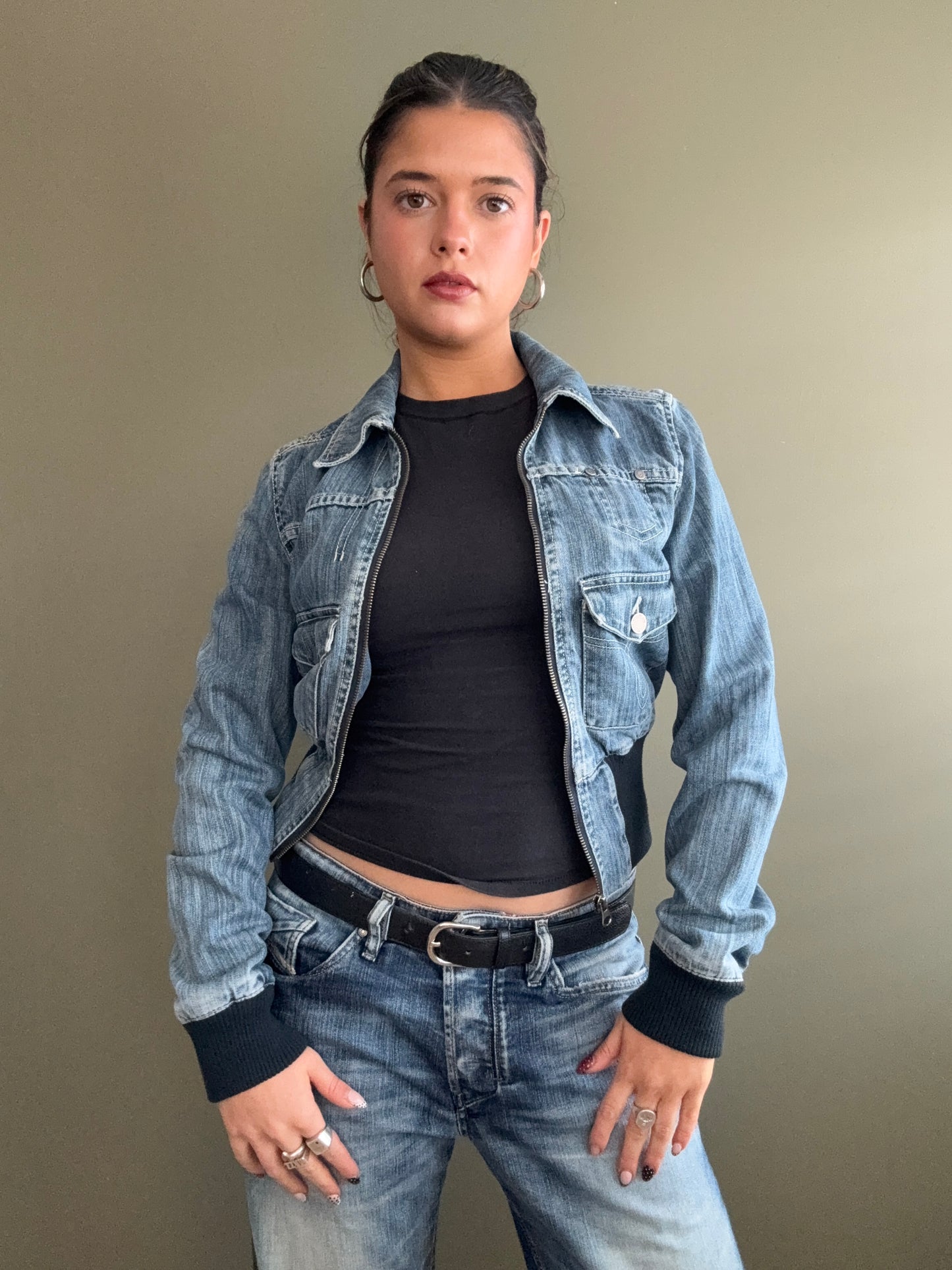 Denim Bomber Jacket (S)