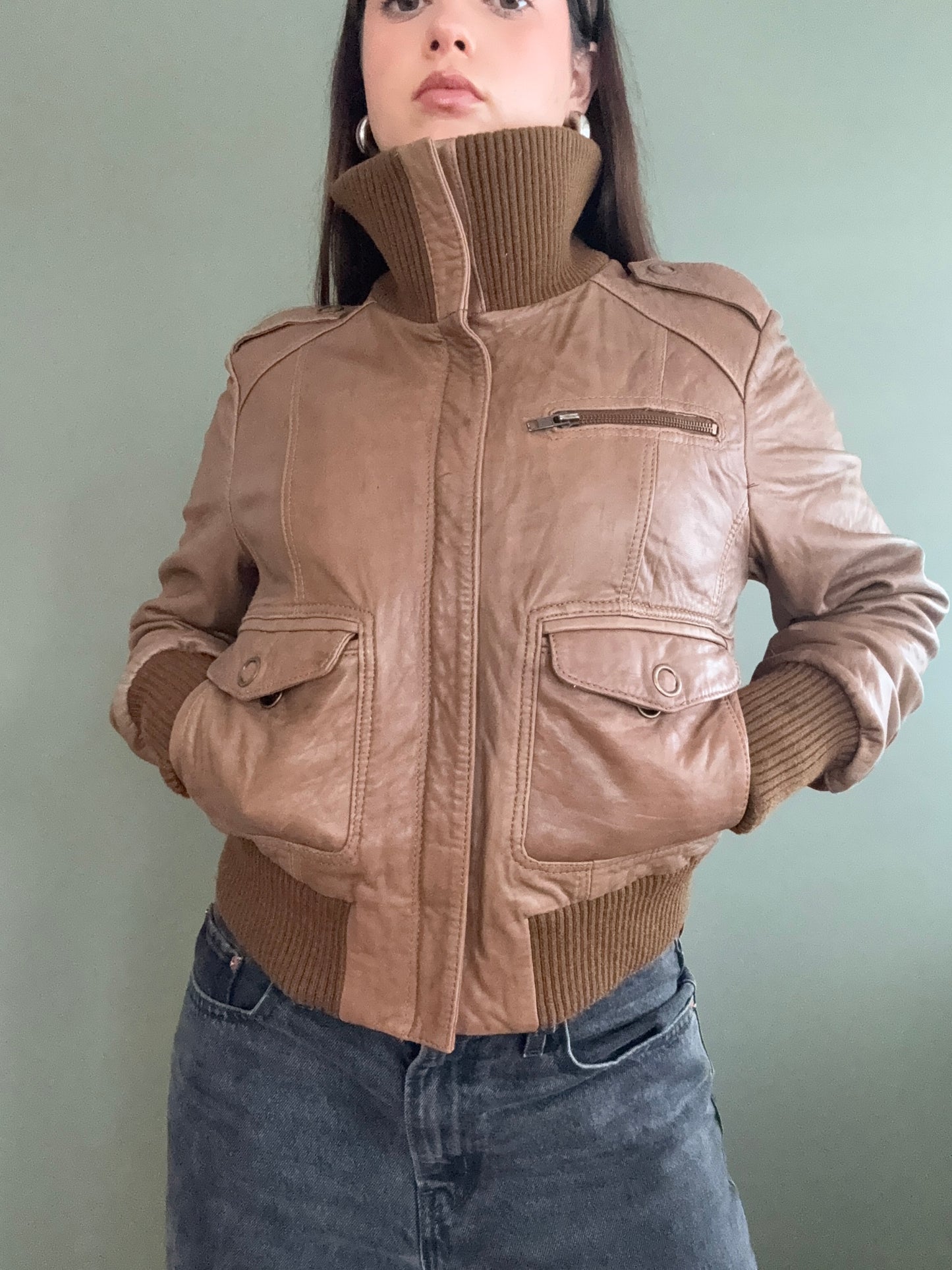 Oasis Leather Jacket (UK14)