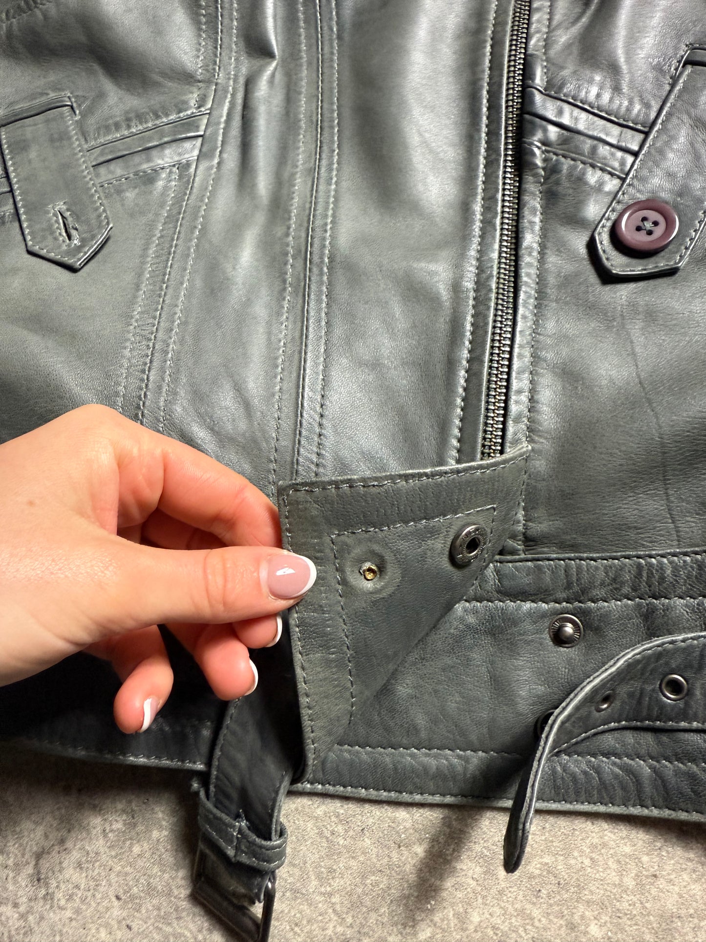 Leather Buckle Jacket (XL)