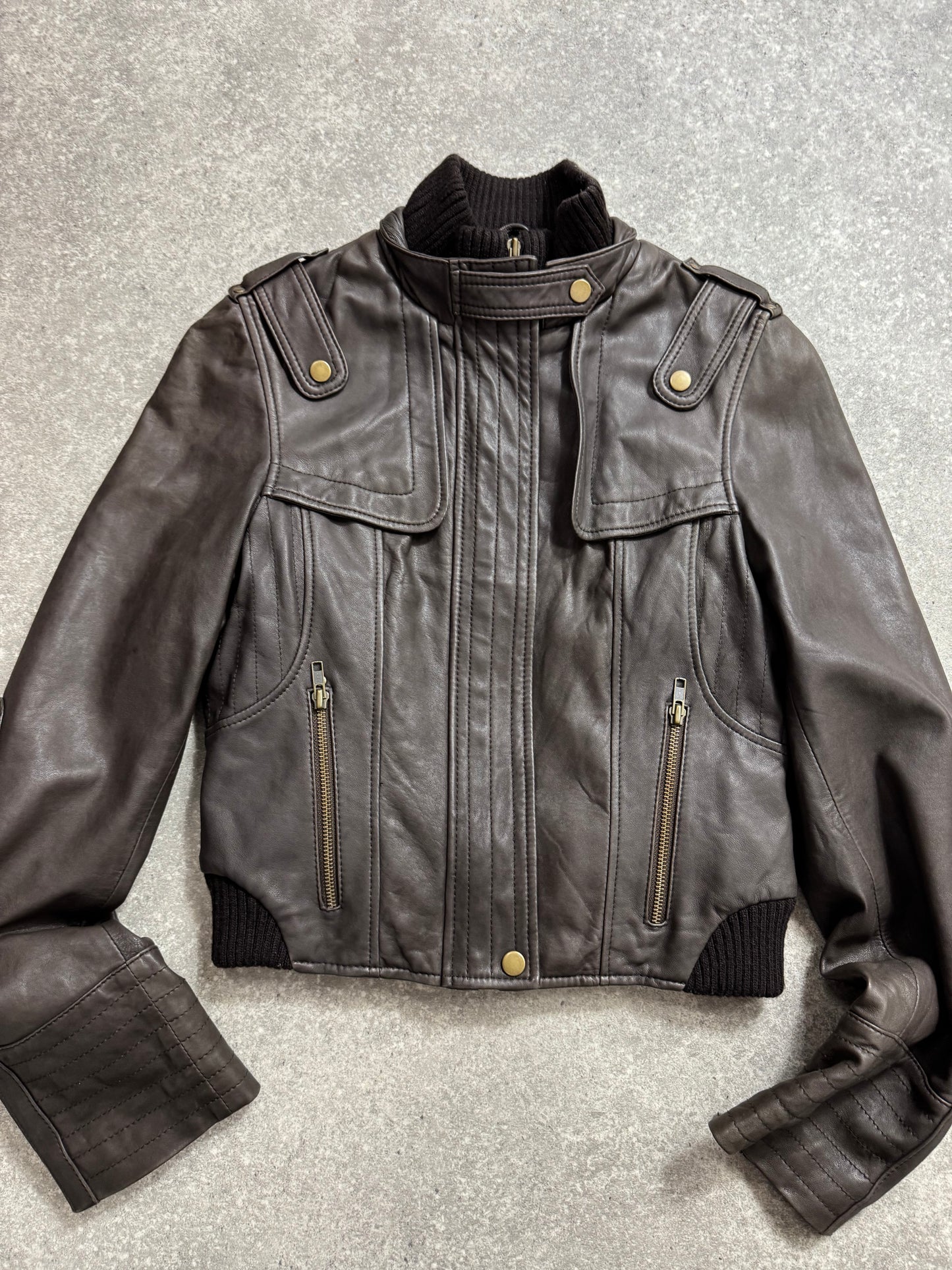 Brown Leather Jacket (M)