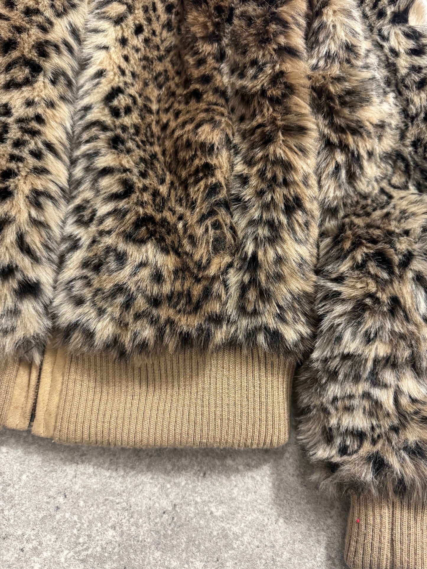 Leopard Faux Fur Jacket (UK8)