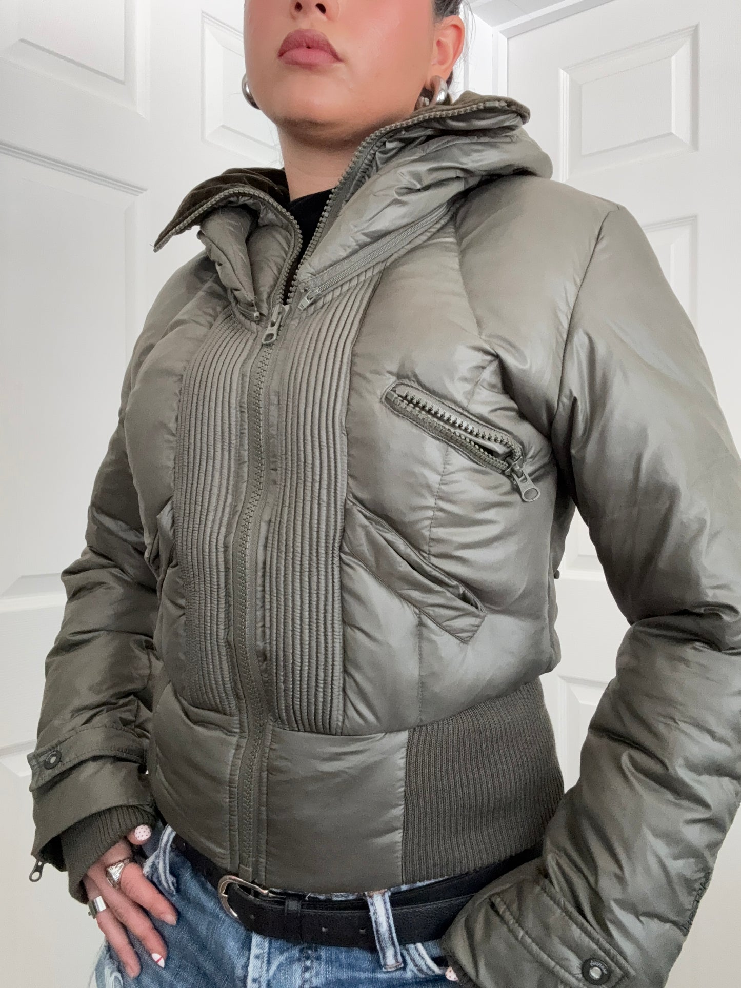 Firetrap Fitted Puffer Jacket (M)