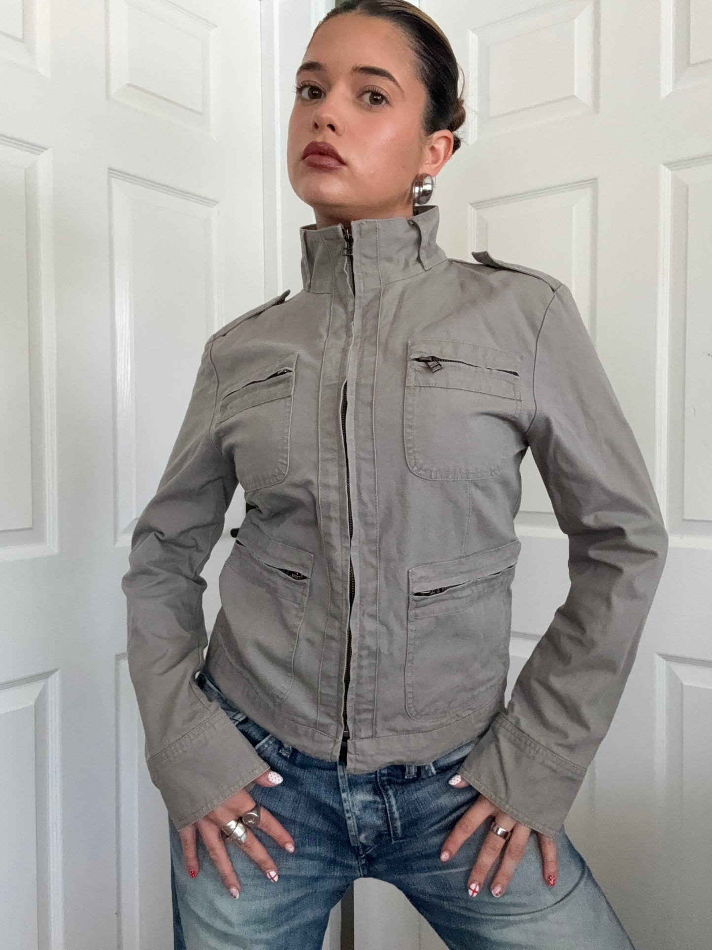 Y2K Cargo Jacket (M)