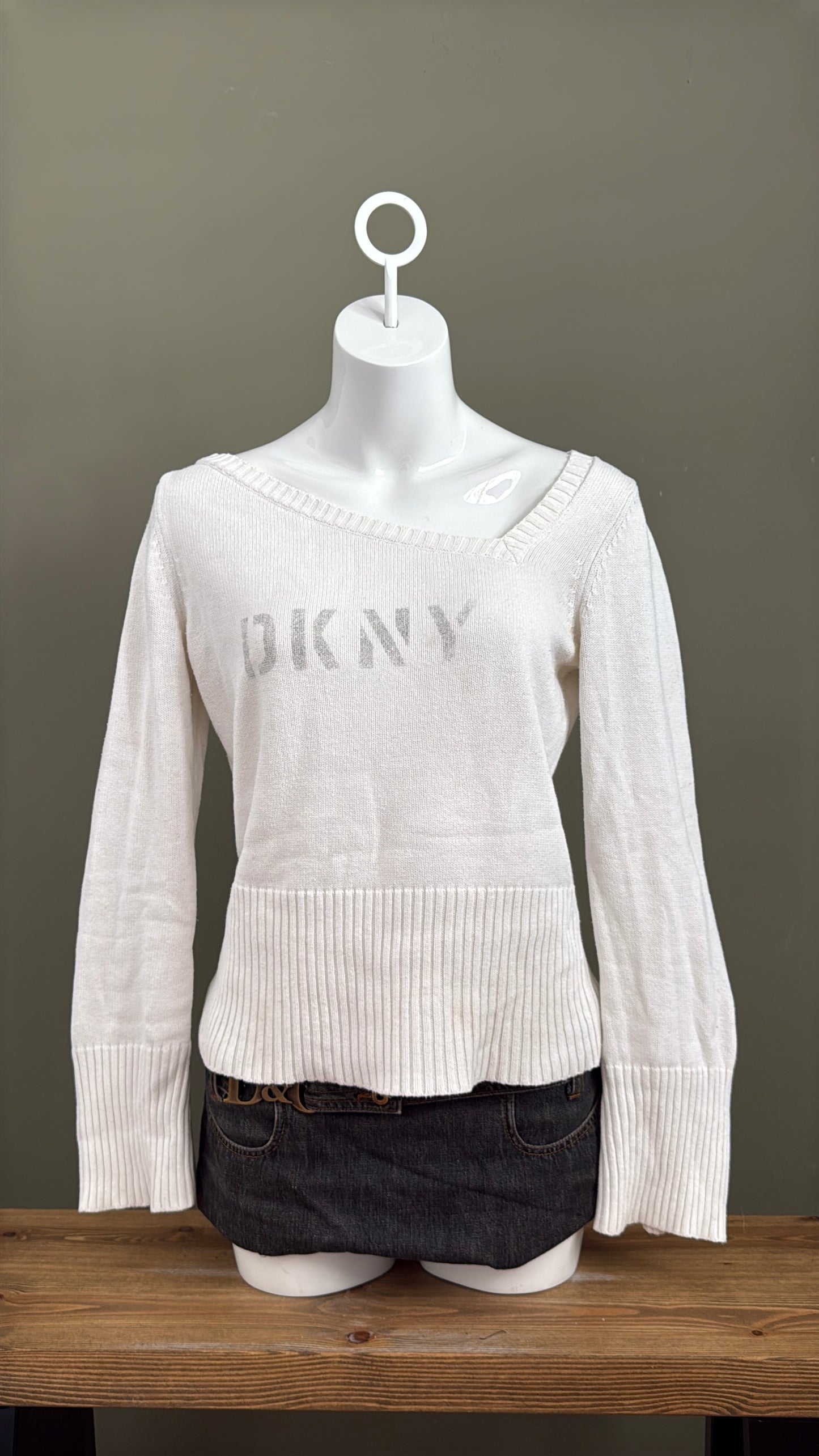 DKNY Asymmetric Knit Jumper (L)