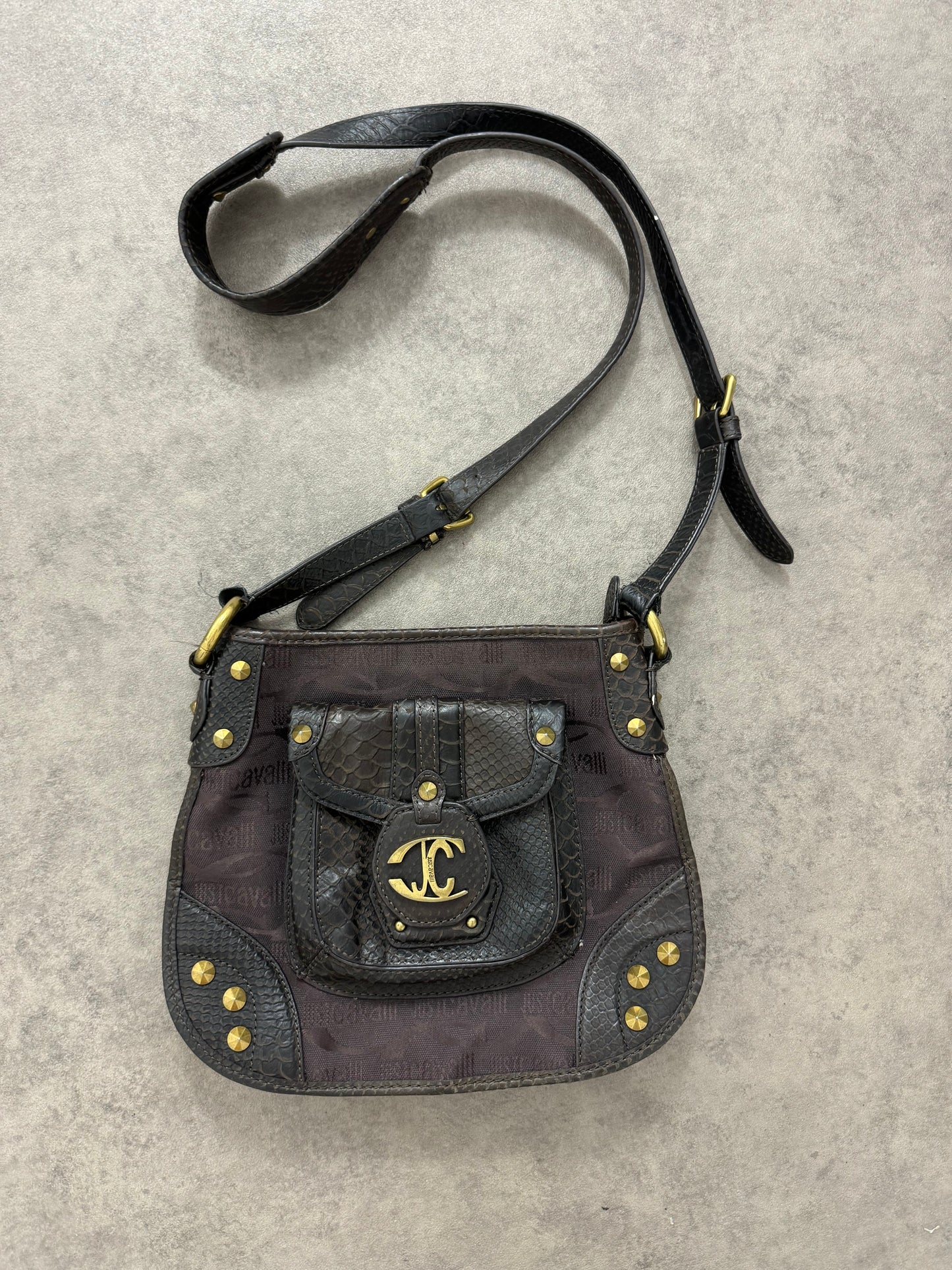 Cavalli Monogram Crossbody Bag