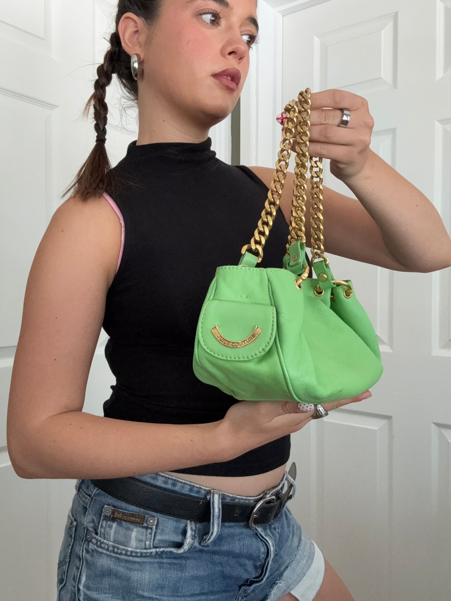 Juicy Couture Green Leather Bag