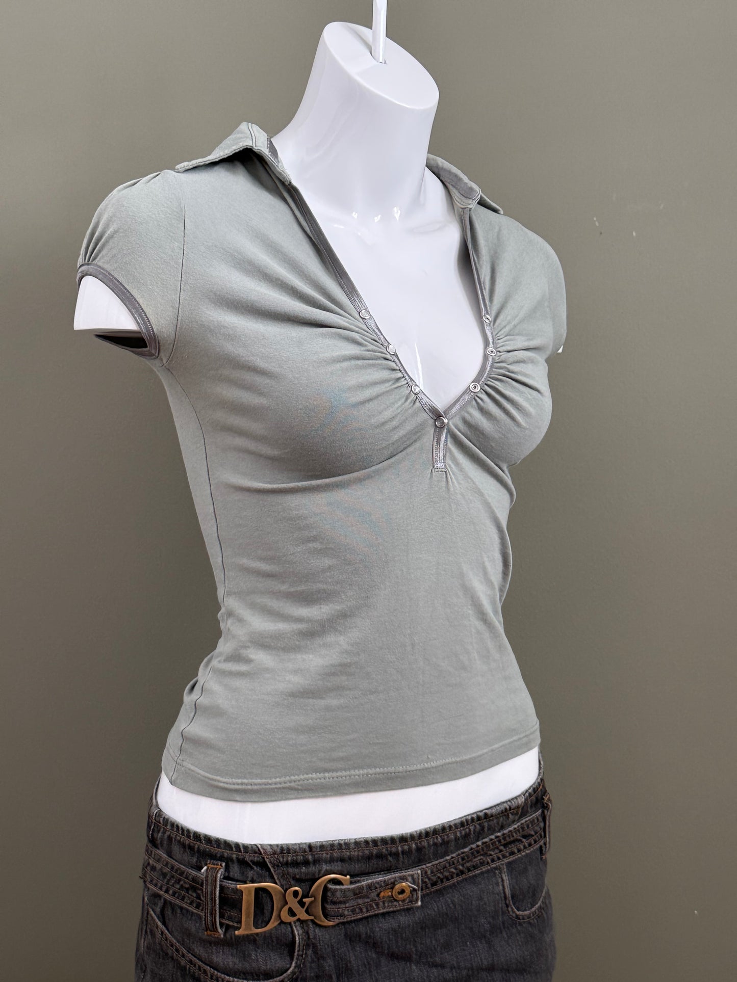 Y2K Fitted Ruched Top (UK10)
