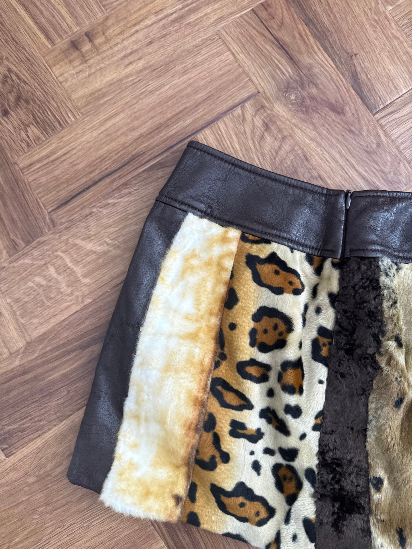 Miss Sixty Faux Fur Mini Skirt (S)