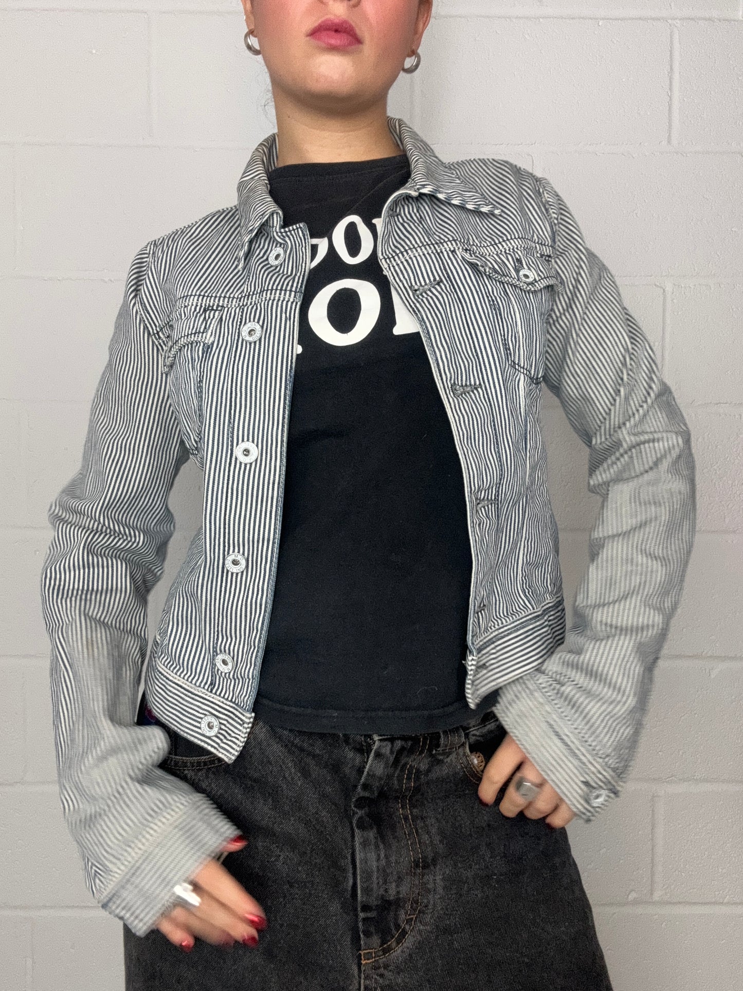 Diesel Pinstripe Denim Jacket (S)