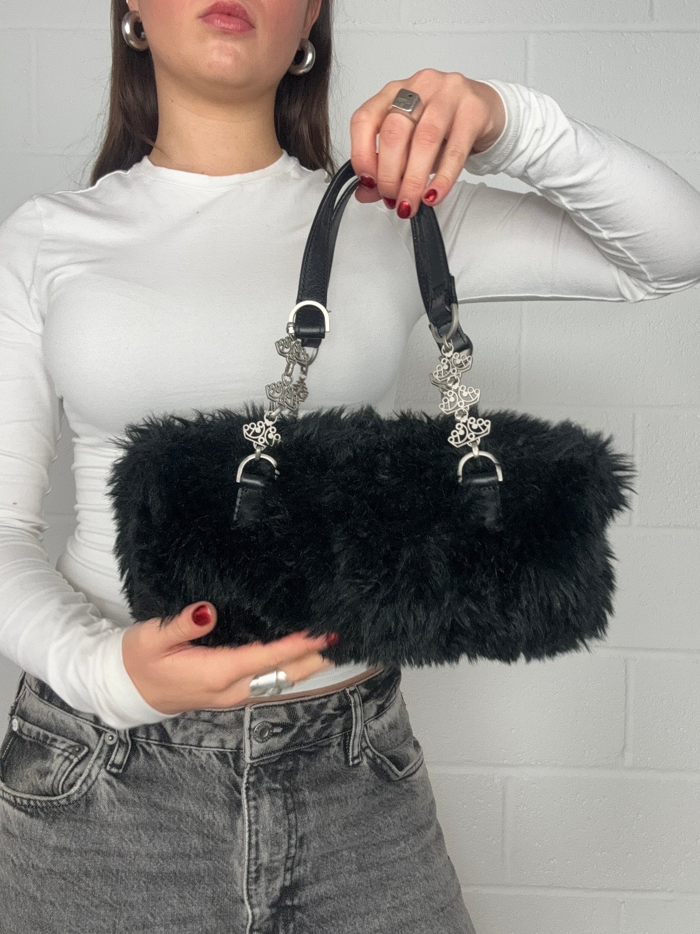 Faux Fur Shoulder Bag