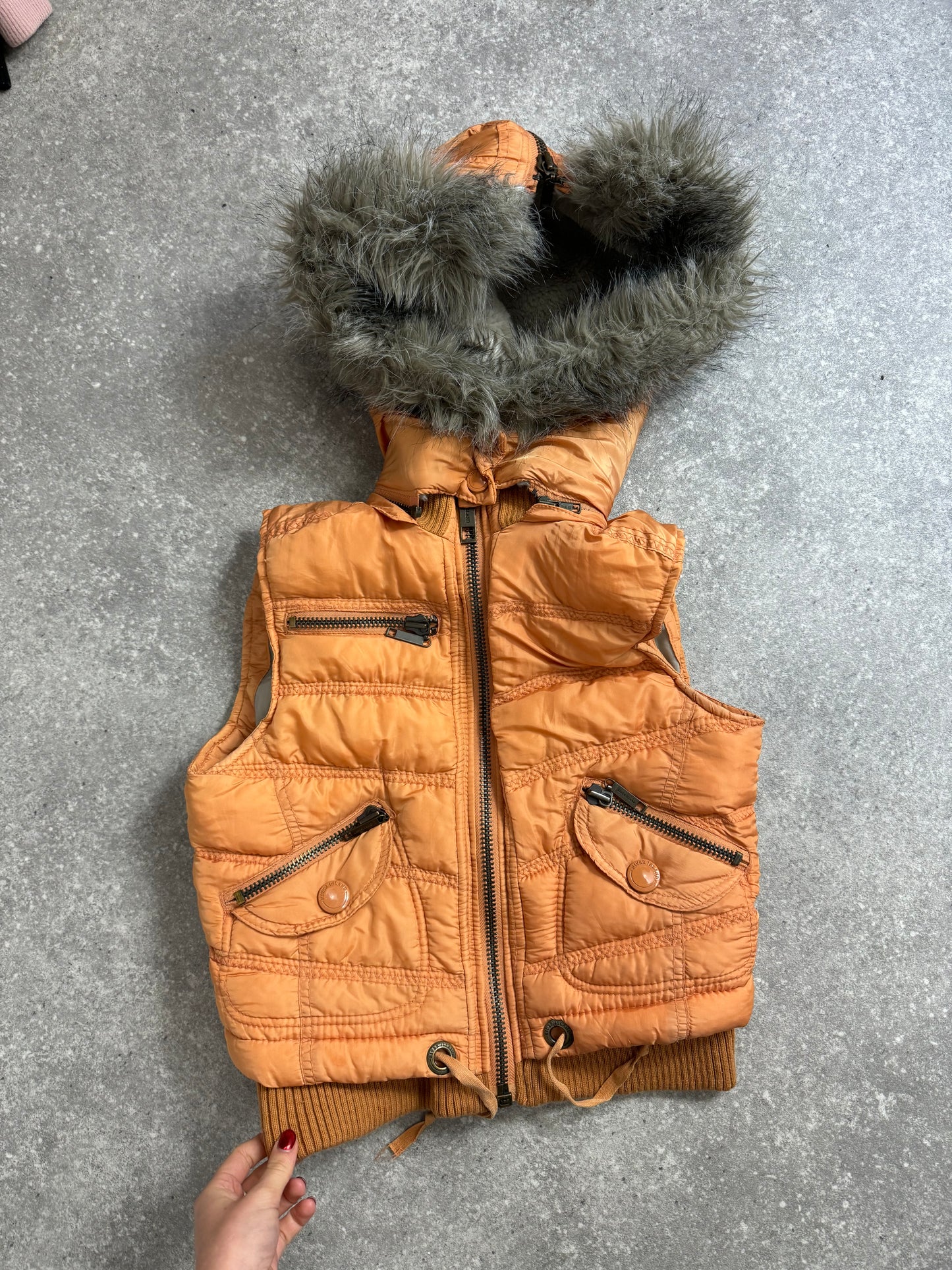 Y2K Orange Gilet (UK10)