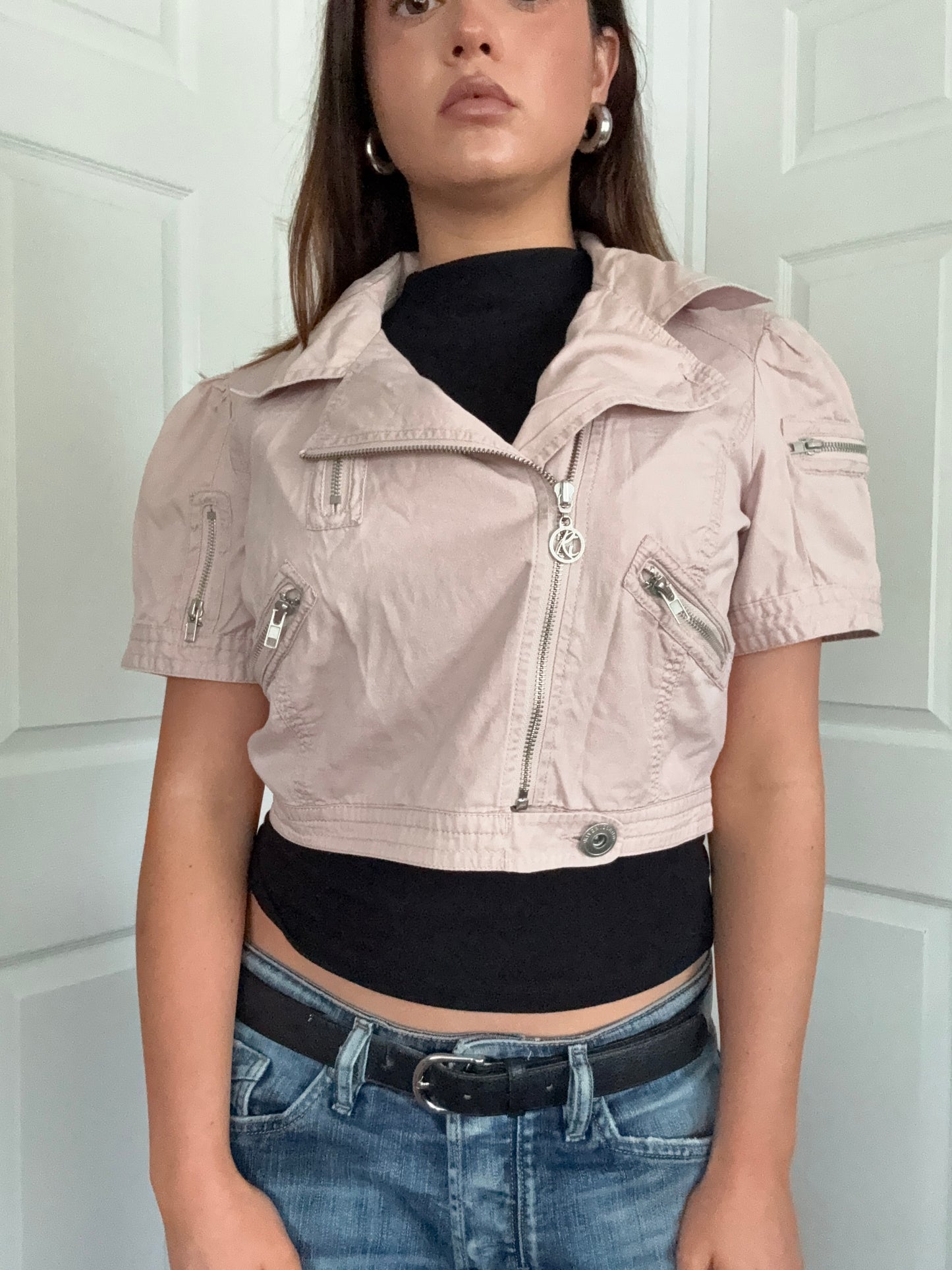 Cropped Cotton Shortsleeve Coat (UK14)