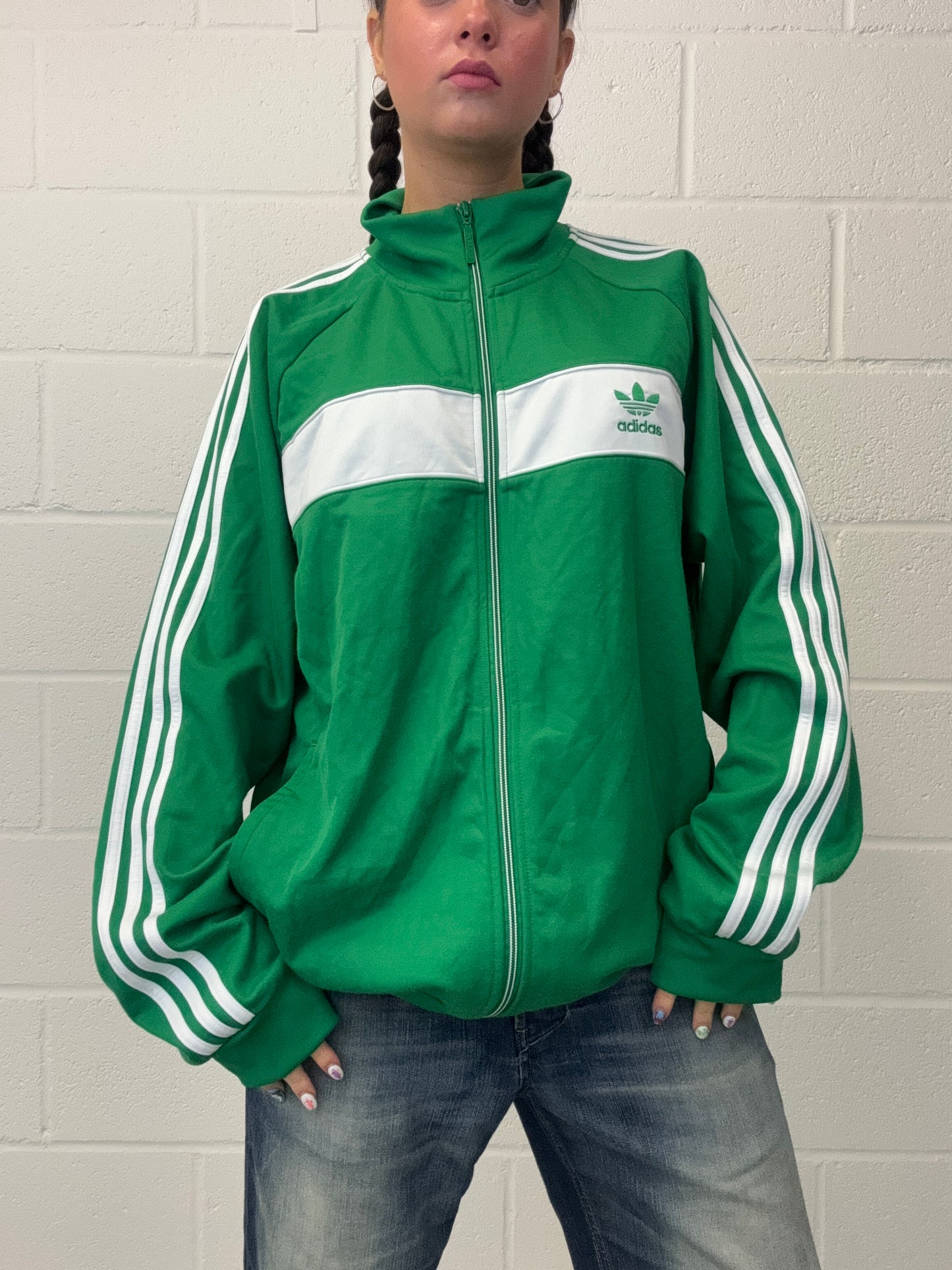 Adidas Green Tracksuit Top