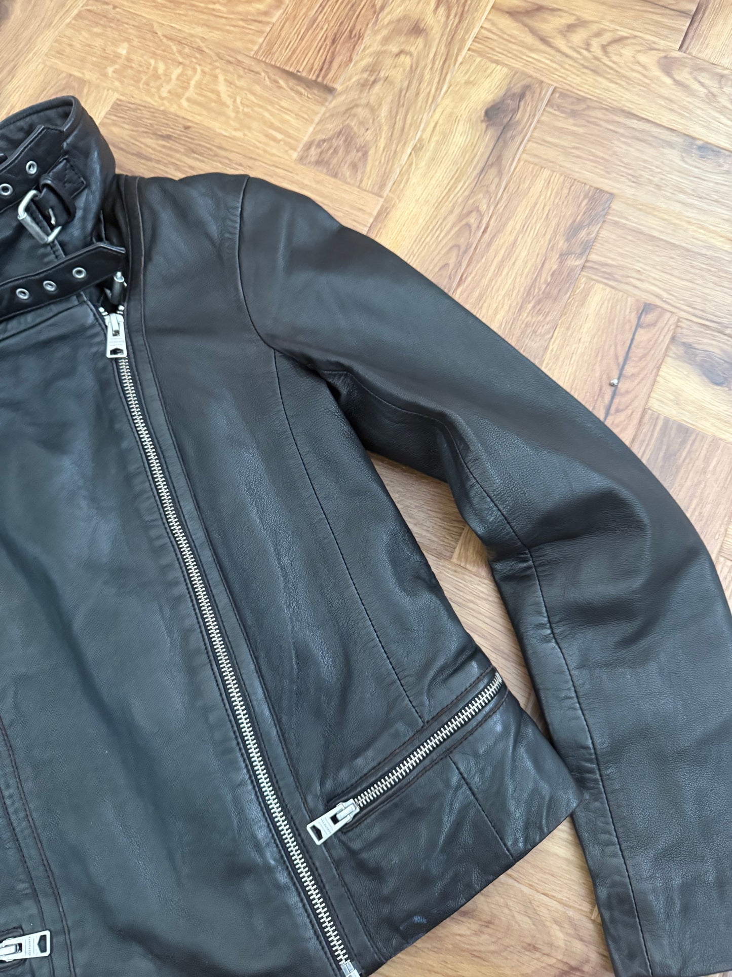 Allsaints Leather Buckle Jacket (UK10)