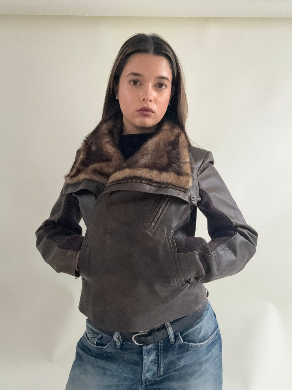 Morgan De Toi Asymmetric Leather Jacket (S)