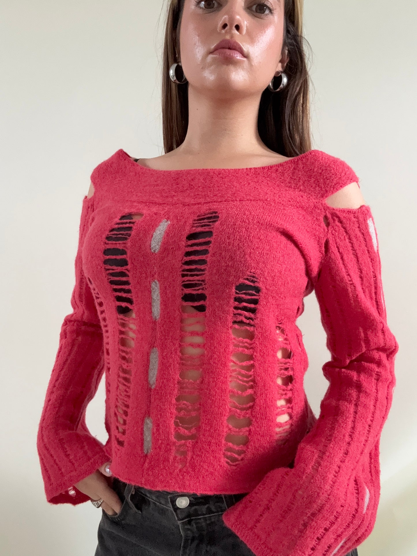 Firetrap Wool Distressed Jumper (M)