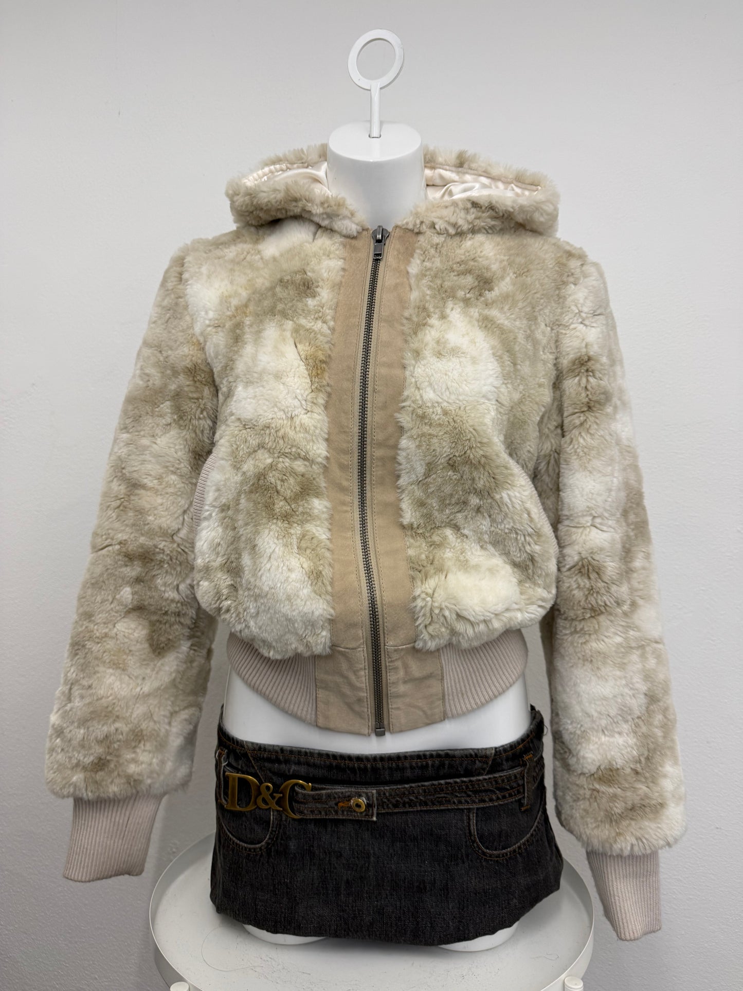 Faux Fur Bomber Jacket (UK12)