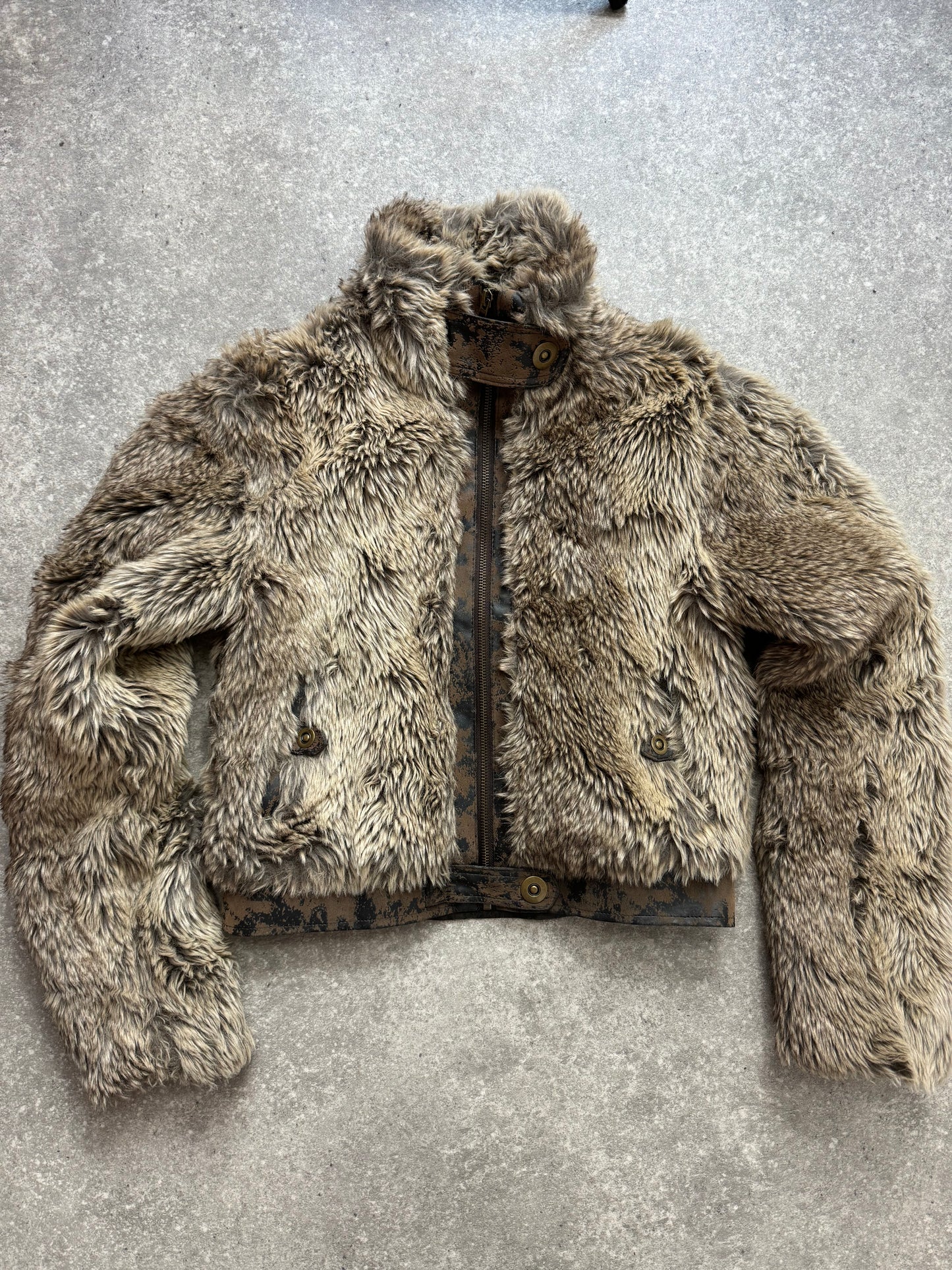 Y2K Faux Fur Jacket (UK10)