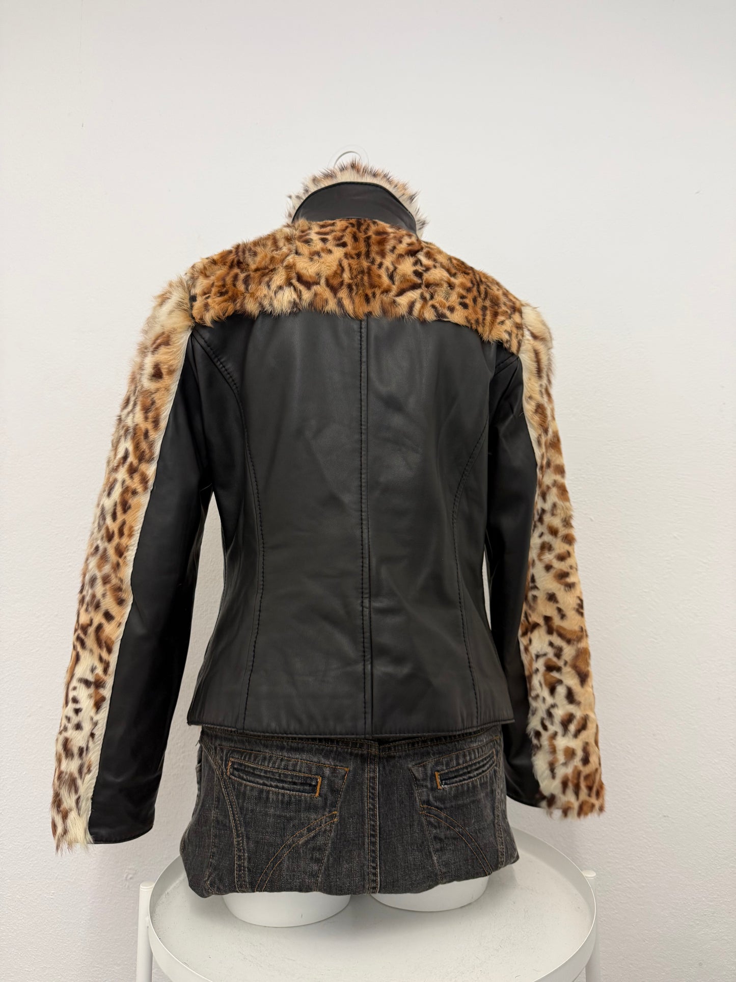 Leather, Faux Fur Jacket (M)