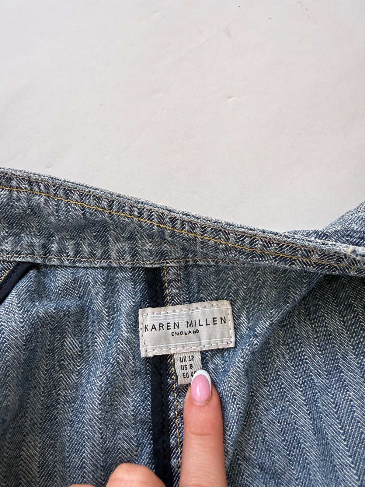 Karen Millen Denim Military Jacket (UK12)