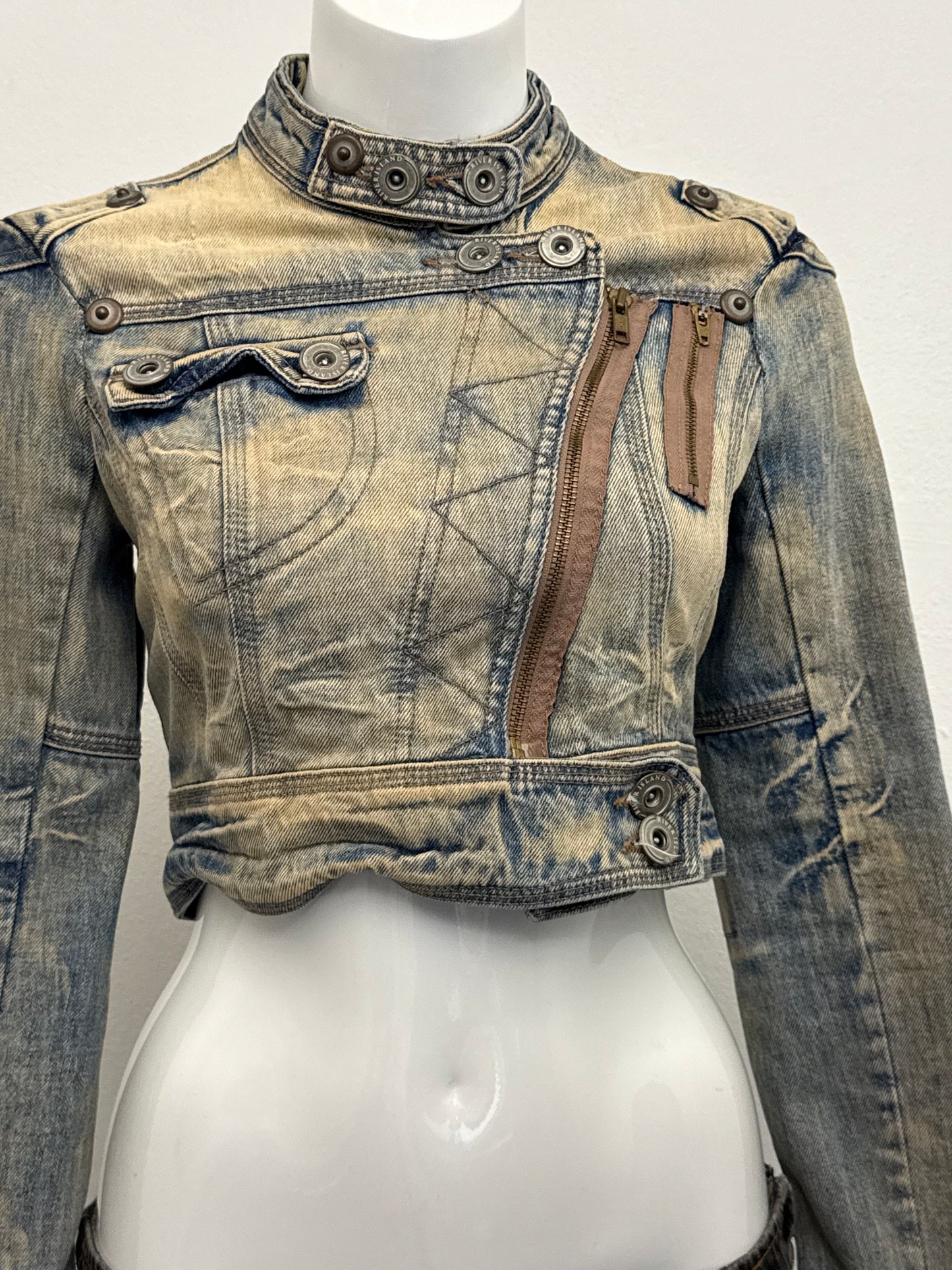 Cropped Denim Corset Jacket (UK12)