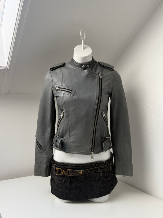 Allsaints Leather Biker Jacket (UK6)
