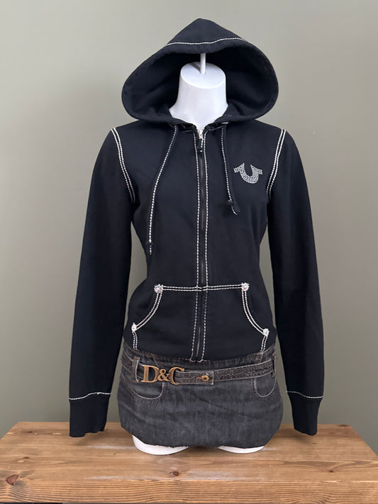 True Religion Contrast Stitch Zip Hoodie (M)