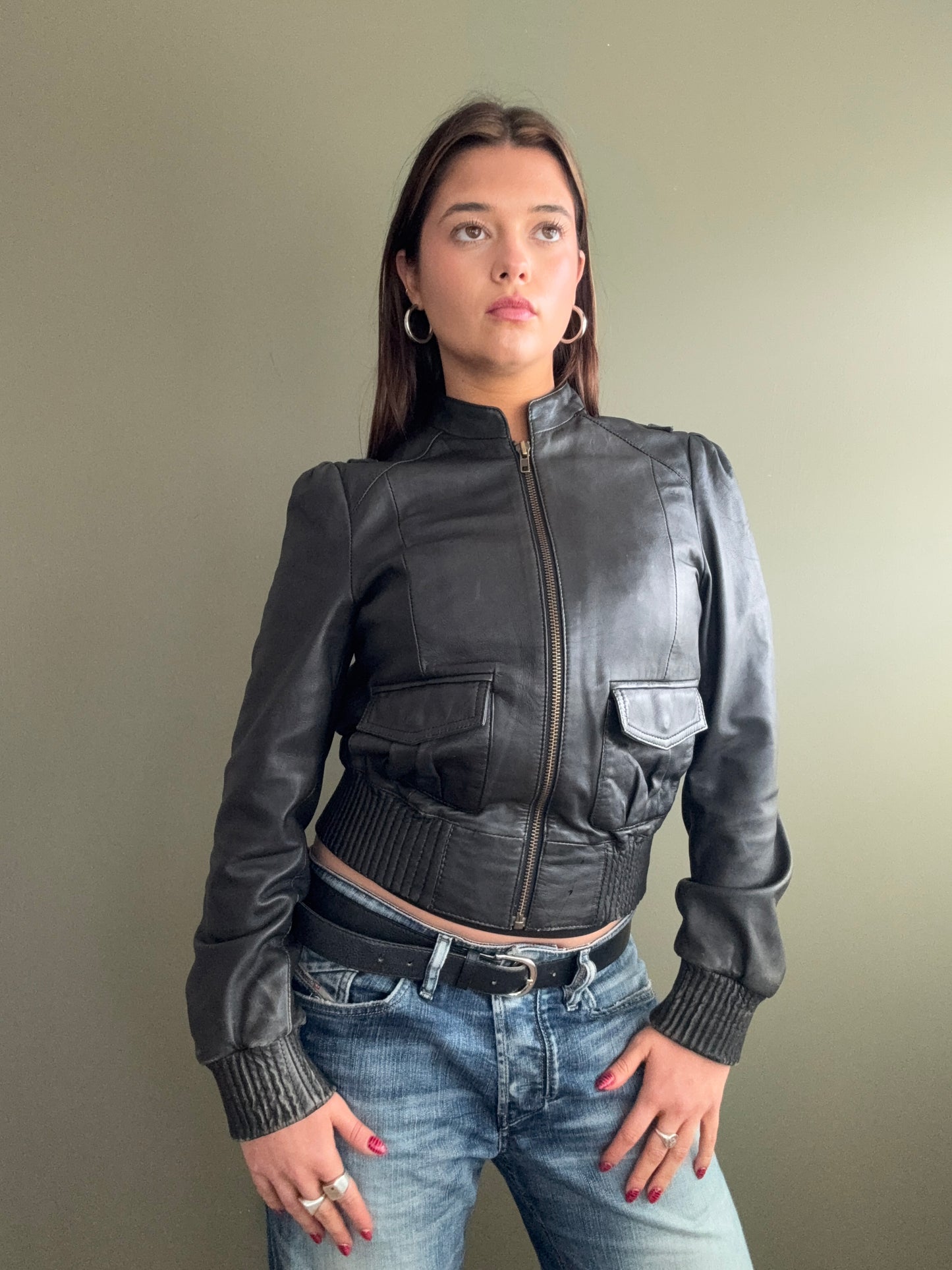 Vintage Leather Jacket (UK10)
