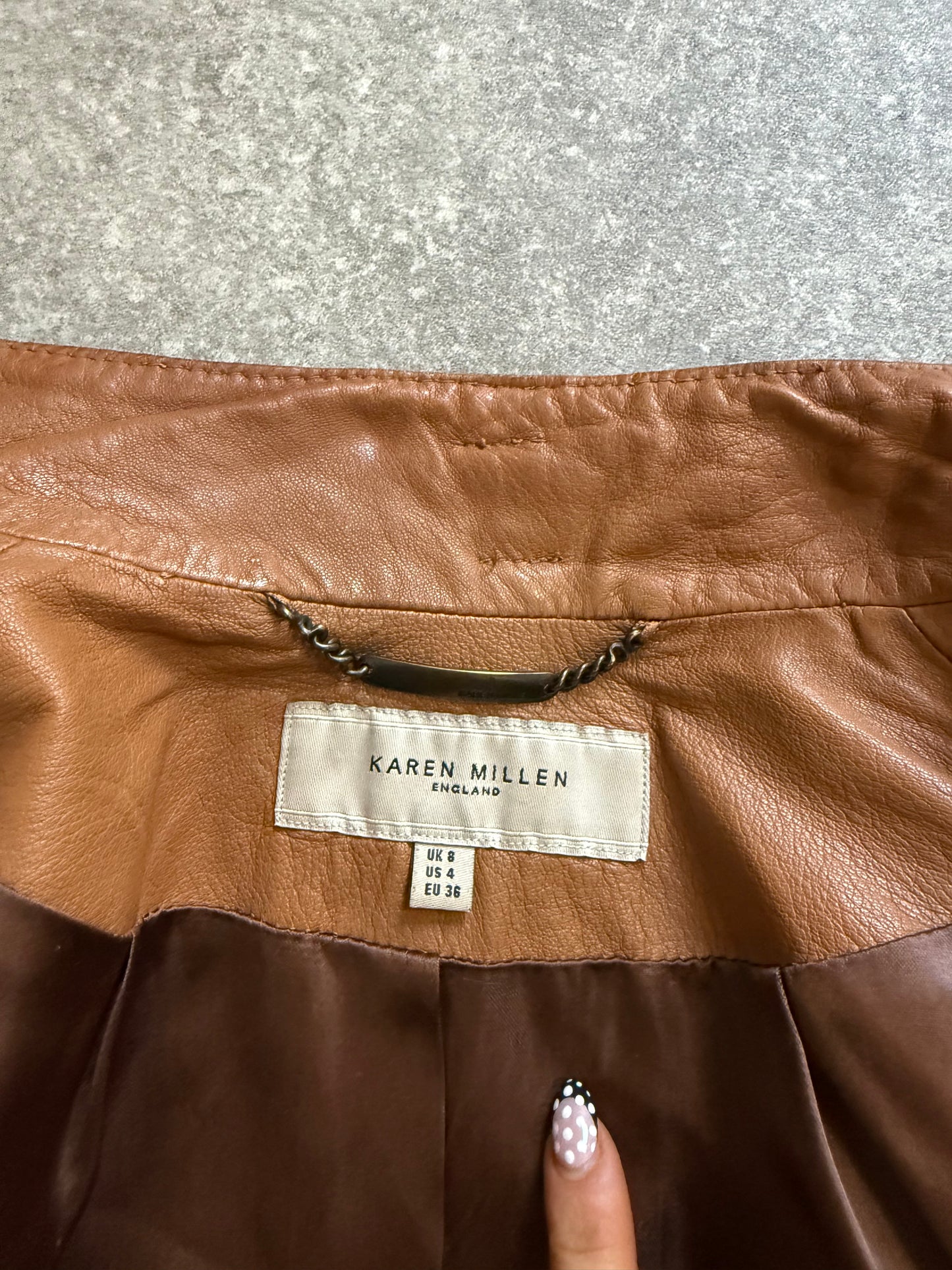 Karen Millen Leather Jacket (UK8)