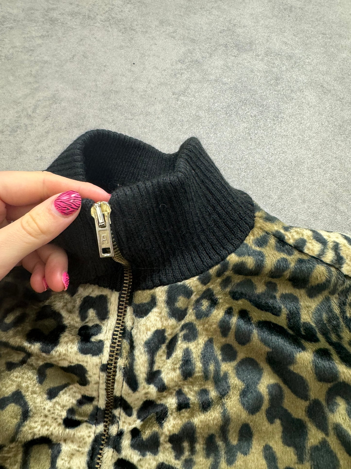 Leopard Print Bomber Jacket