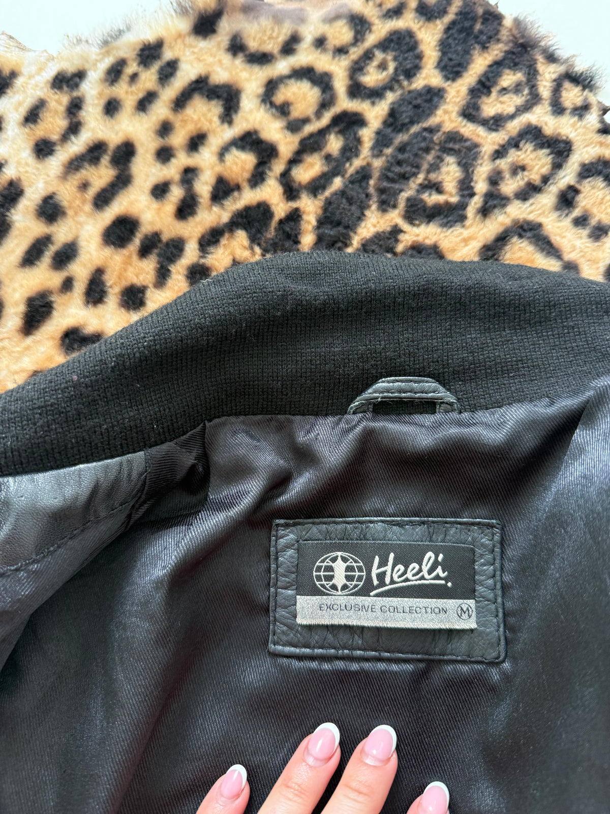 Vintage Leather Buckle Jacket (M)