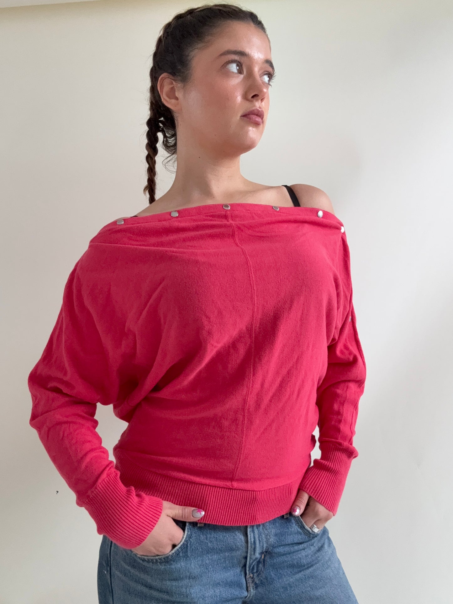Allsaints Batwing Popper Jumper (XS)