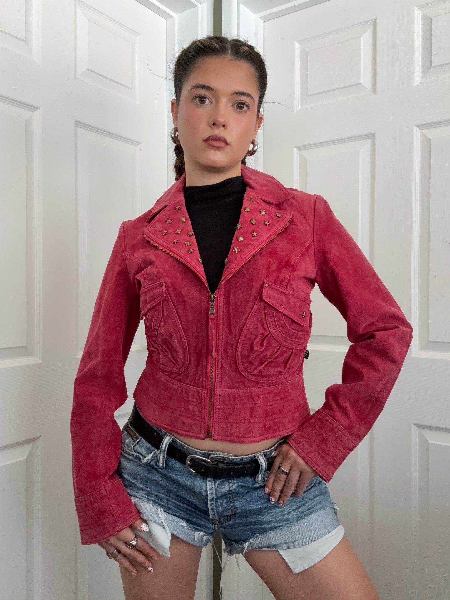 Red Suede Jacket (UK12)