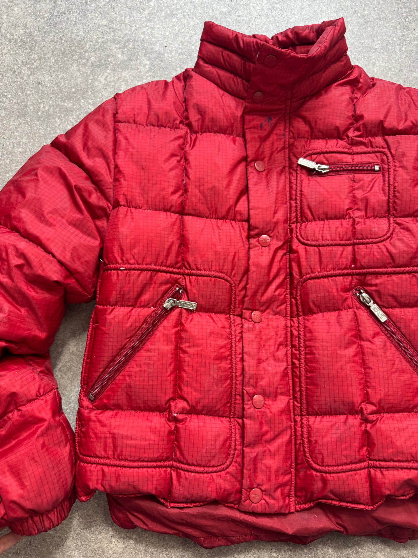 Diesel Red Puffer Jacket (M)